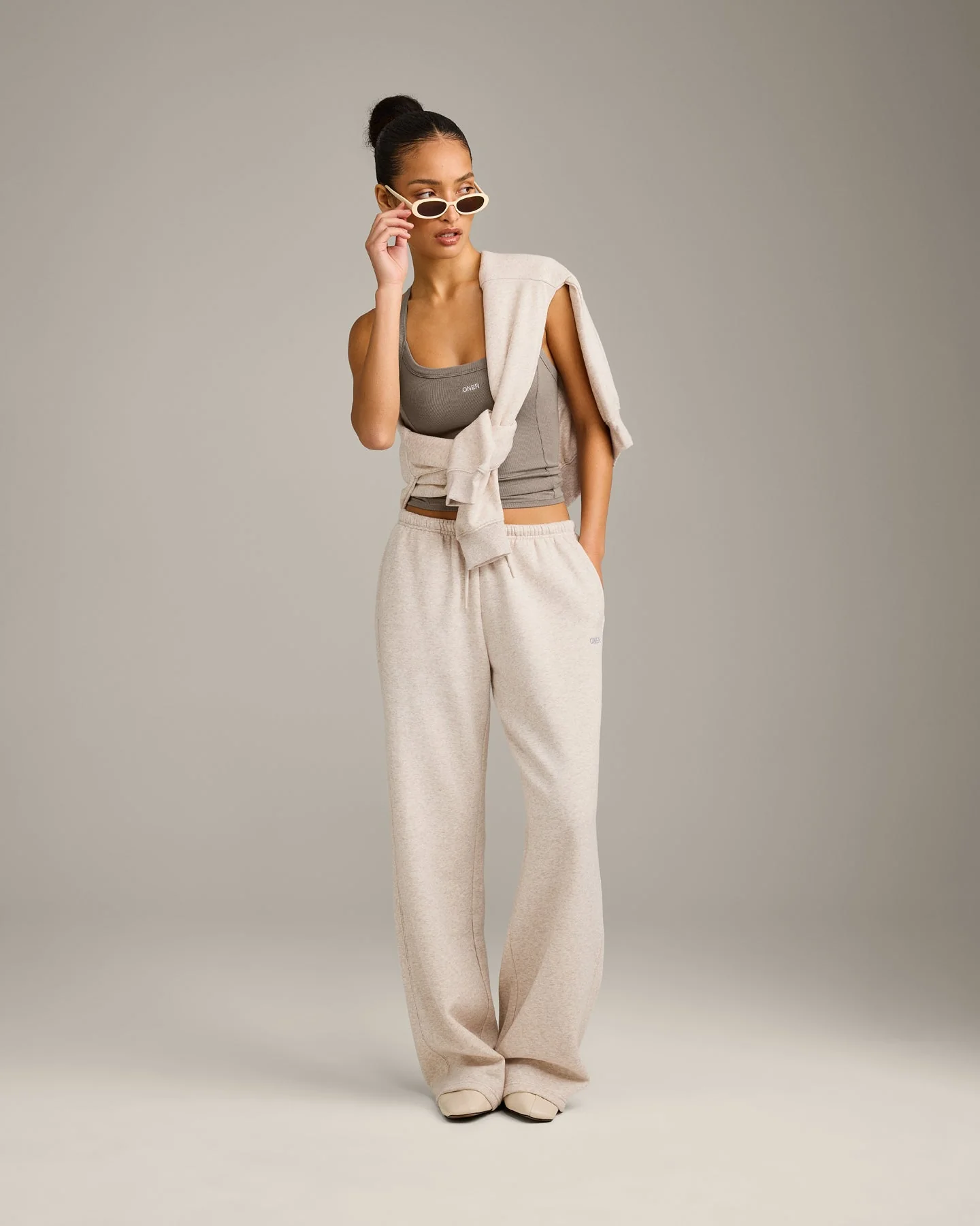 Foundations All Season Straight Leg Joggers | Oat Marl - Image 3