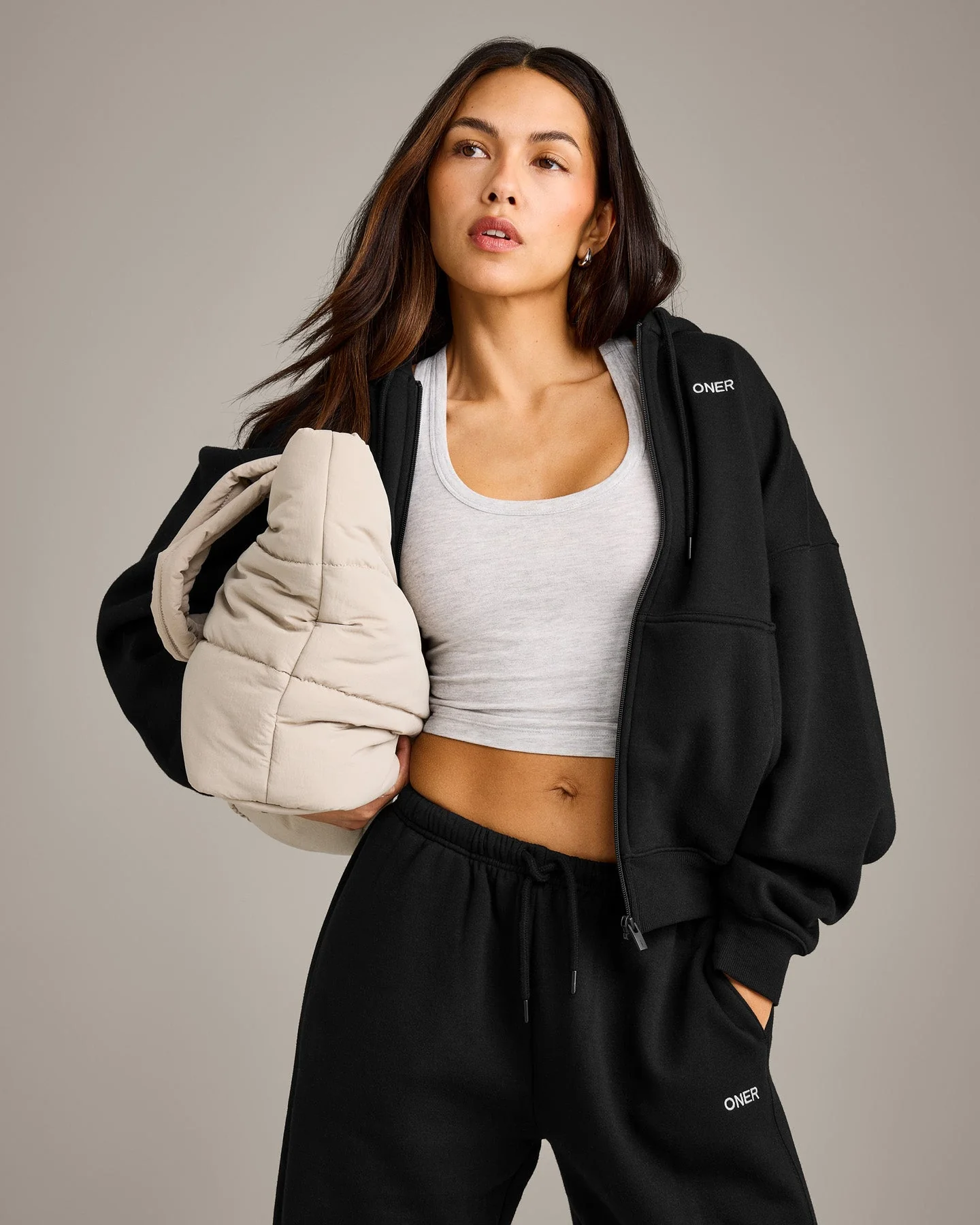 Foundations All Season Zip Through Hoodie | Black - Image 5