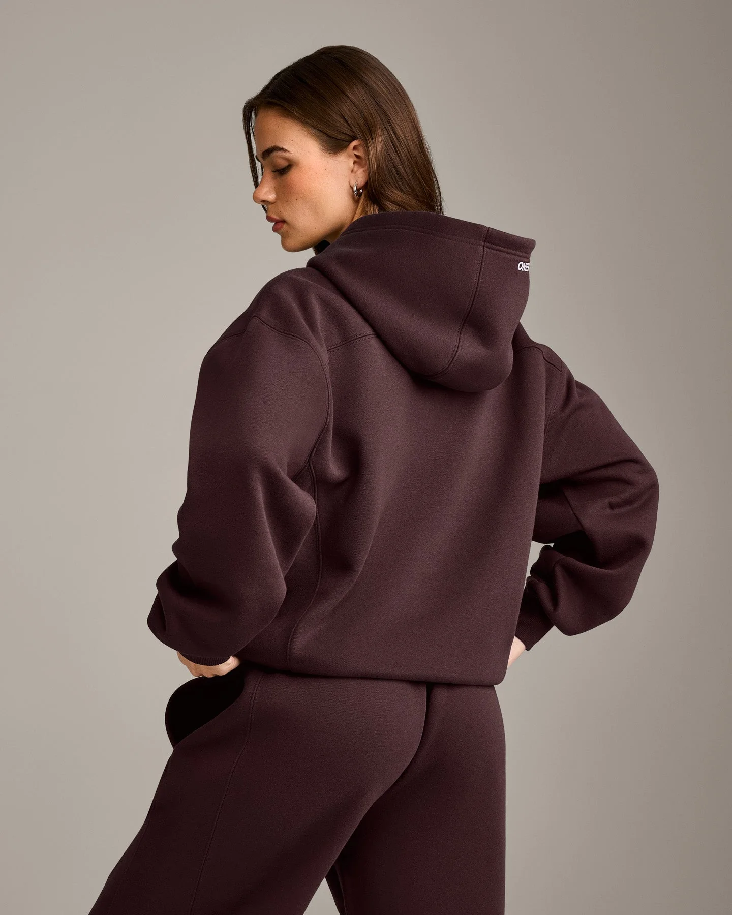 Foundations Cosy Hoodie | Plum Brown - Image 2