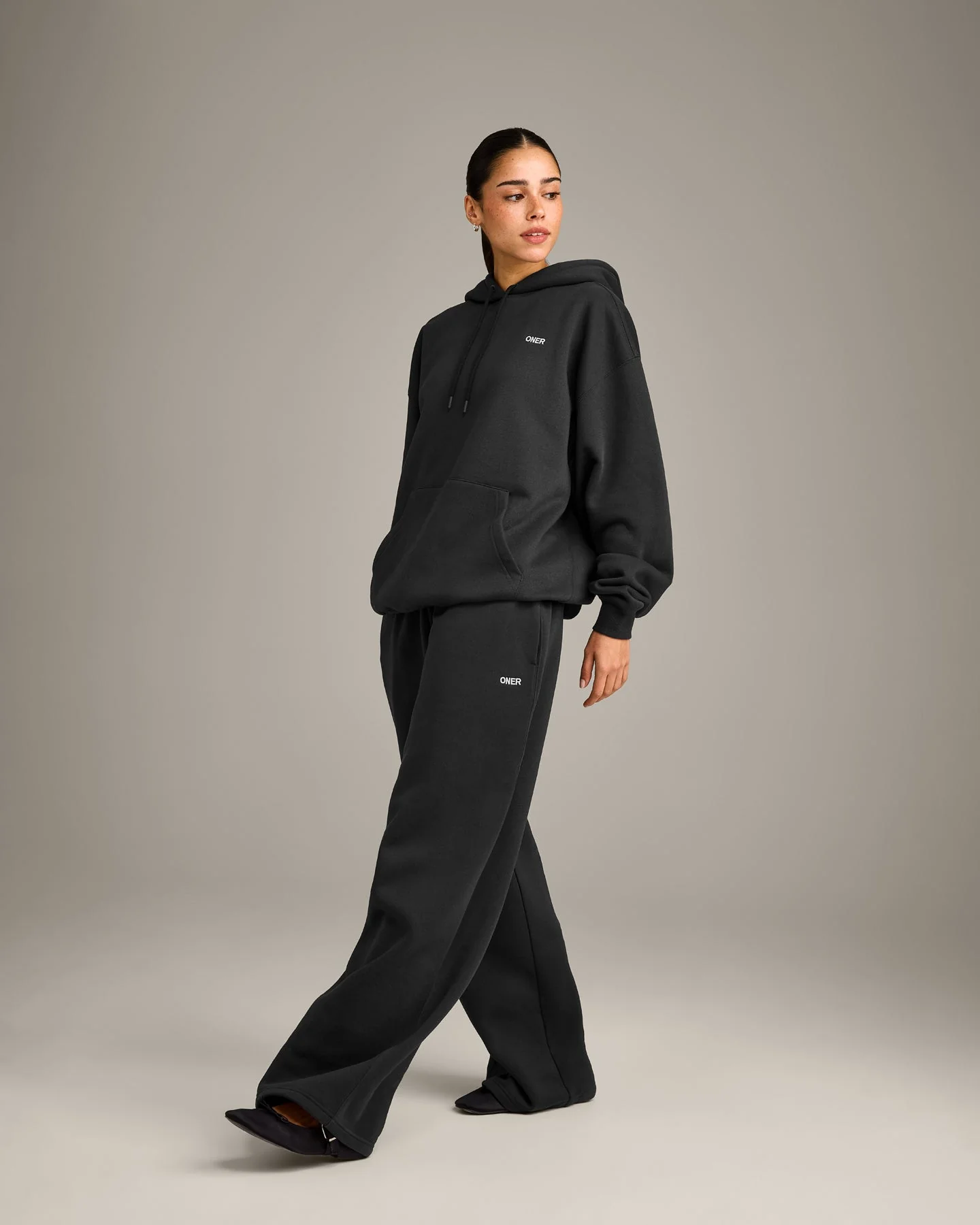Foundations Cosy Oversized Hoodie | Soft Black - Image 2