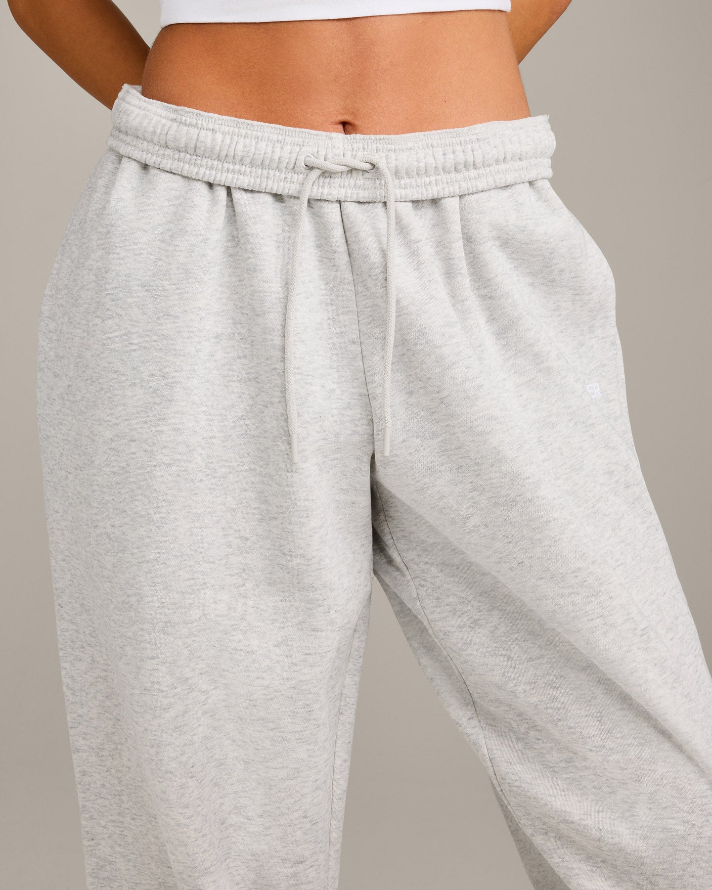 Foundations Cosy Oversized Joggers | Light Grey Marl - Image 6
