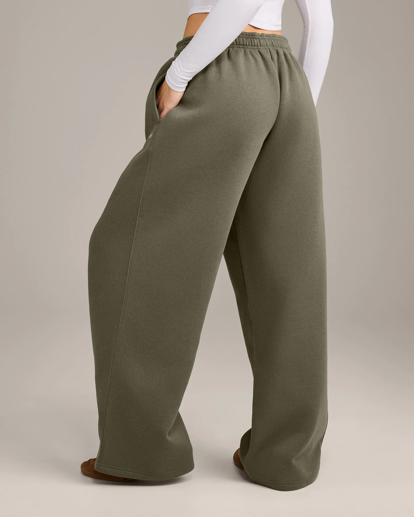 Foundations Cosy Oversized Straight Leg Joggers | Alpine Green - Image 2