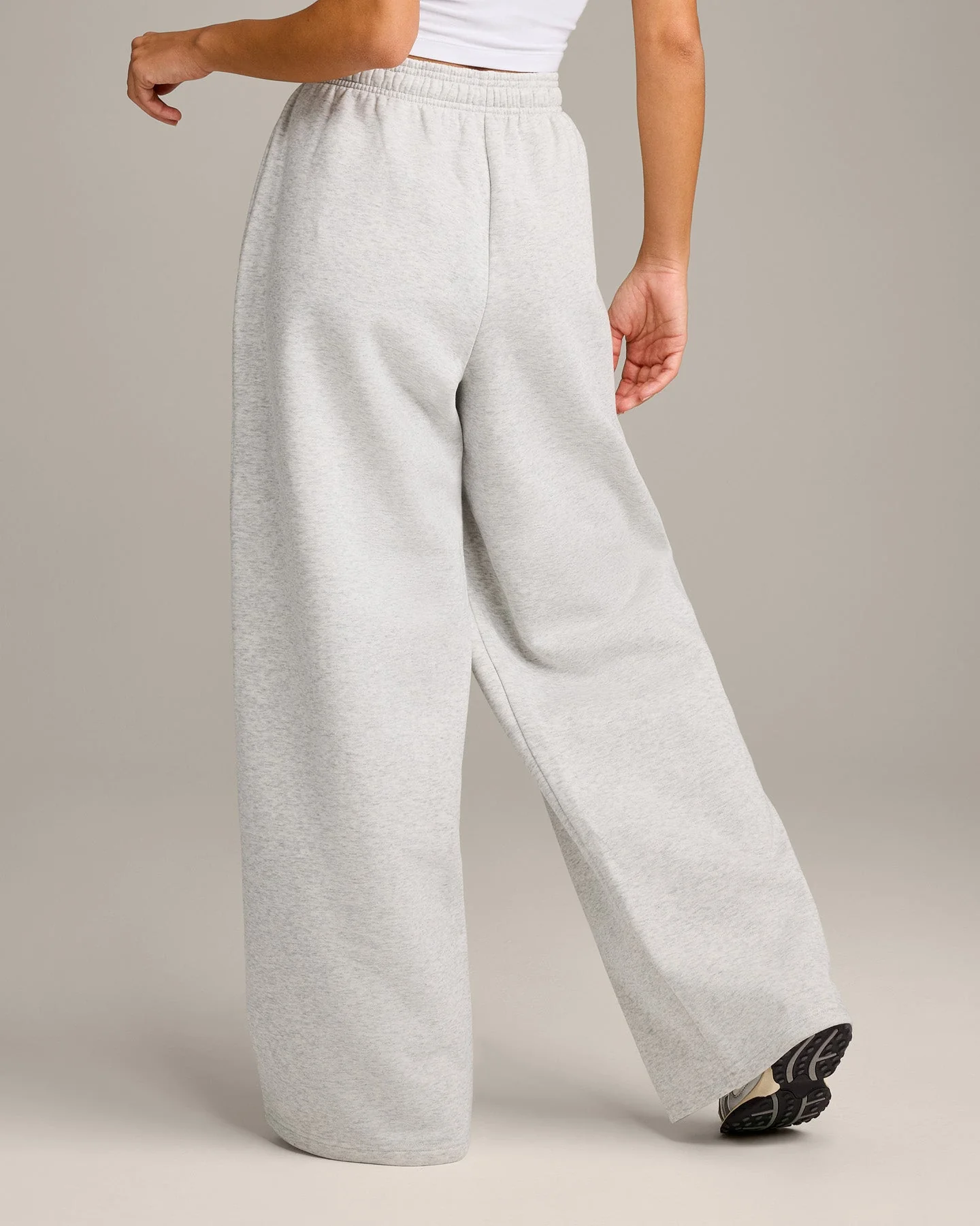 Foundations Cosy Oversized Straight Leg Joggers | Light Grey Marl - Image 2