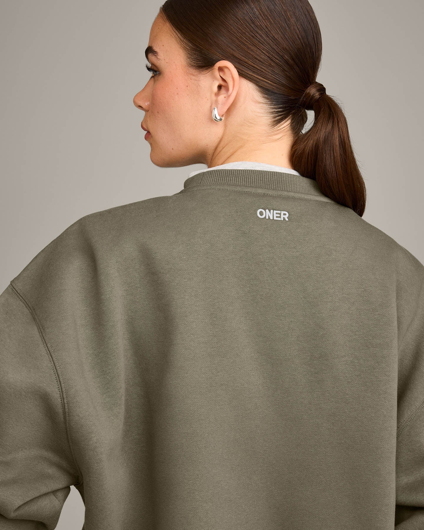 Foundations Cosy Oversized Sweatshirt | Alpine Green - Image 2