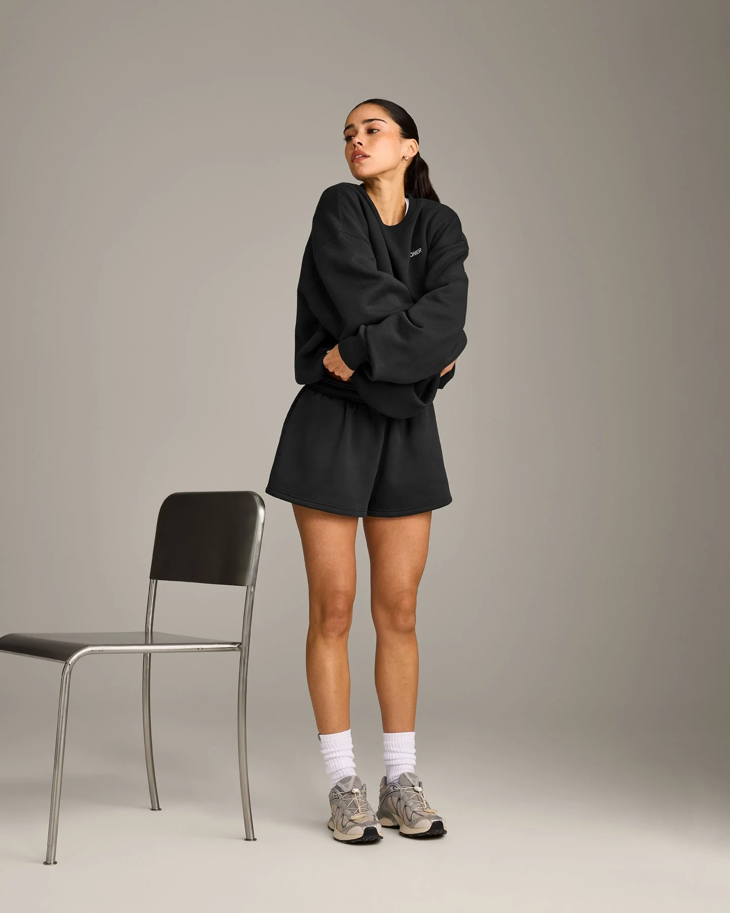 Foundations Cosy Oversized Sweatshirt | Soft Black - Image 2
