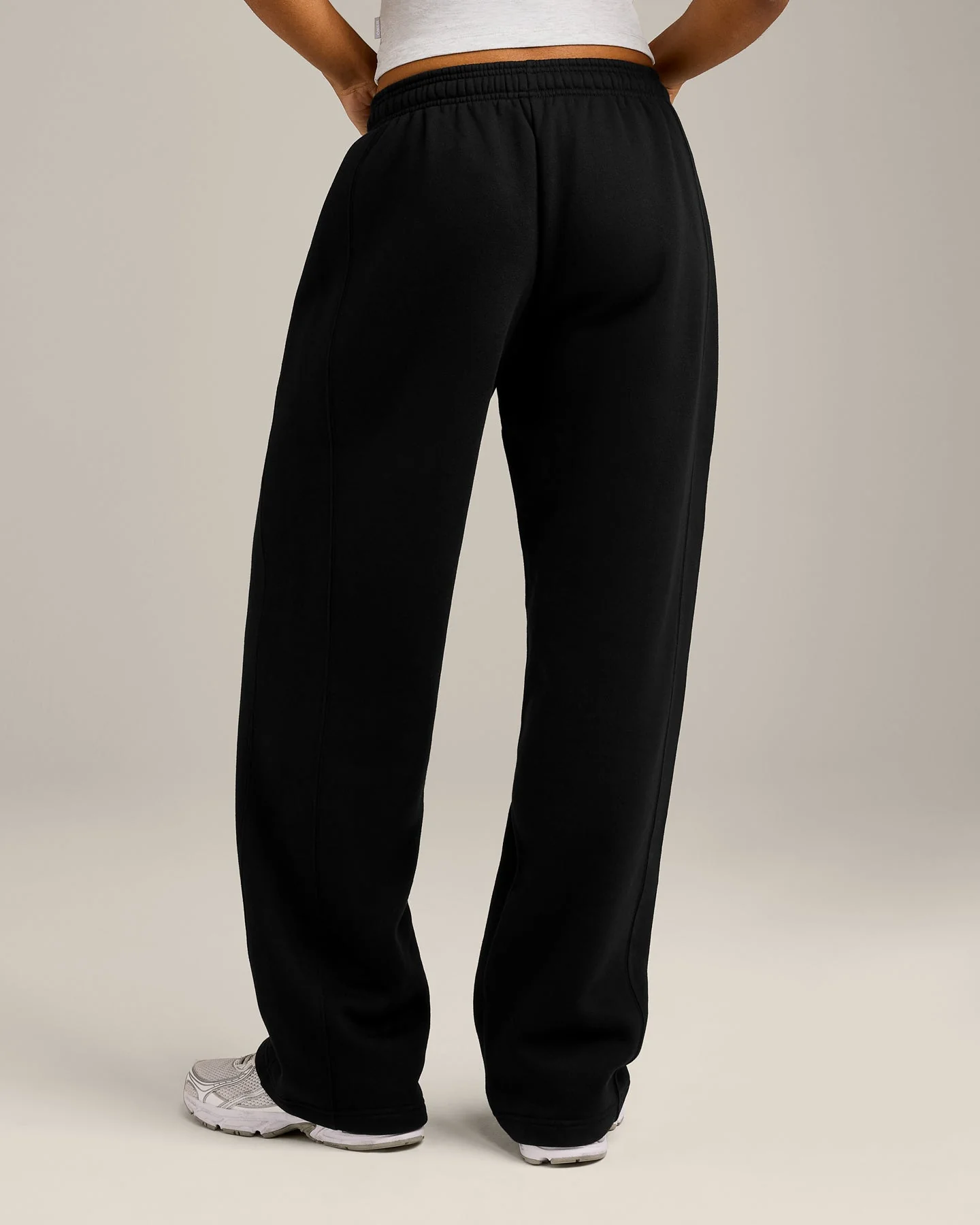 Foundations Cosy Straight Leg Joggers | Black - Image 2