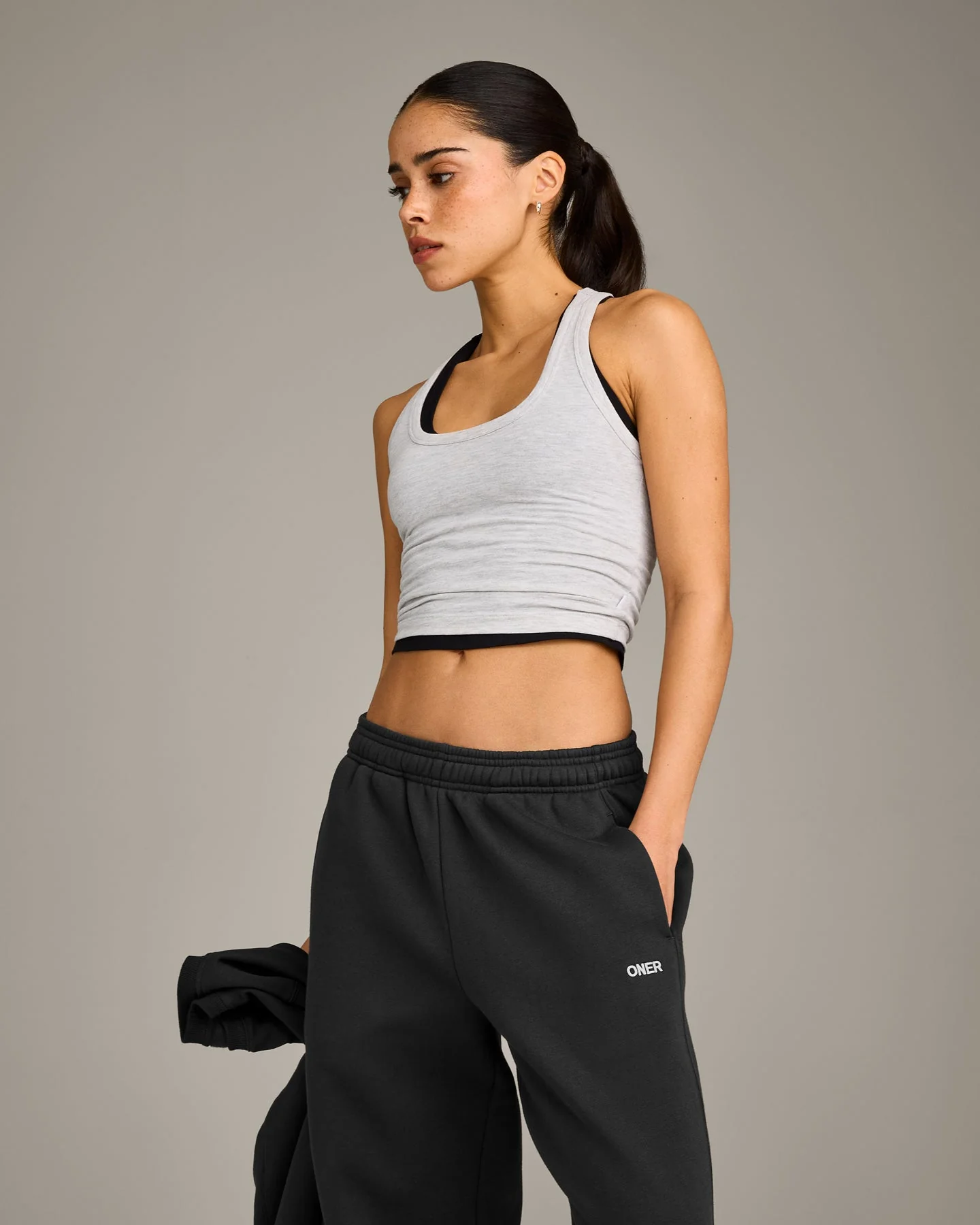 Foundations Cosy Straight Leg Joggers | Soft Black - Image 2