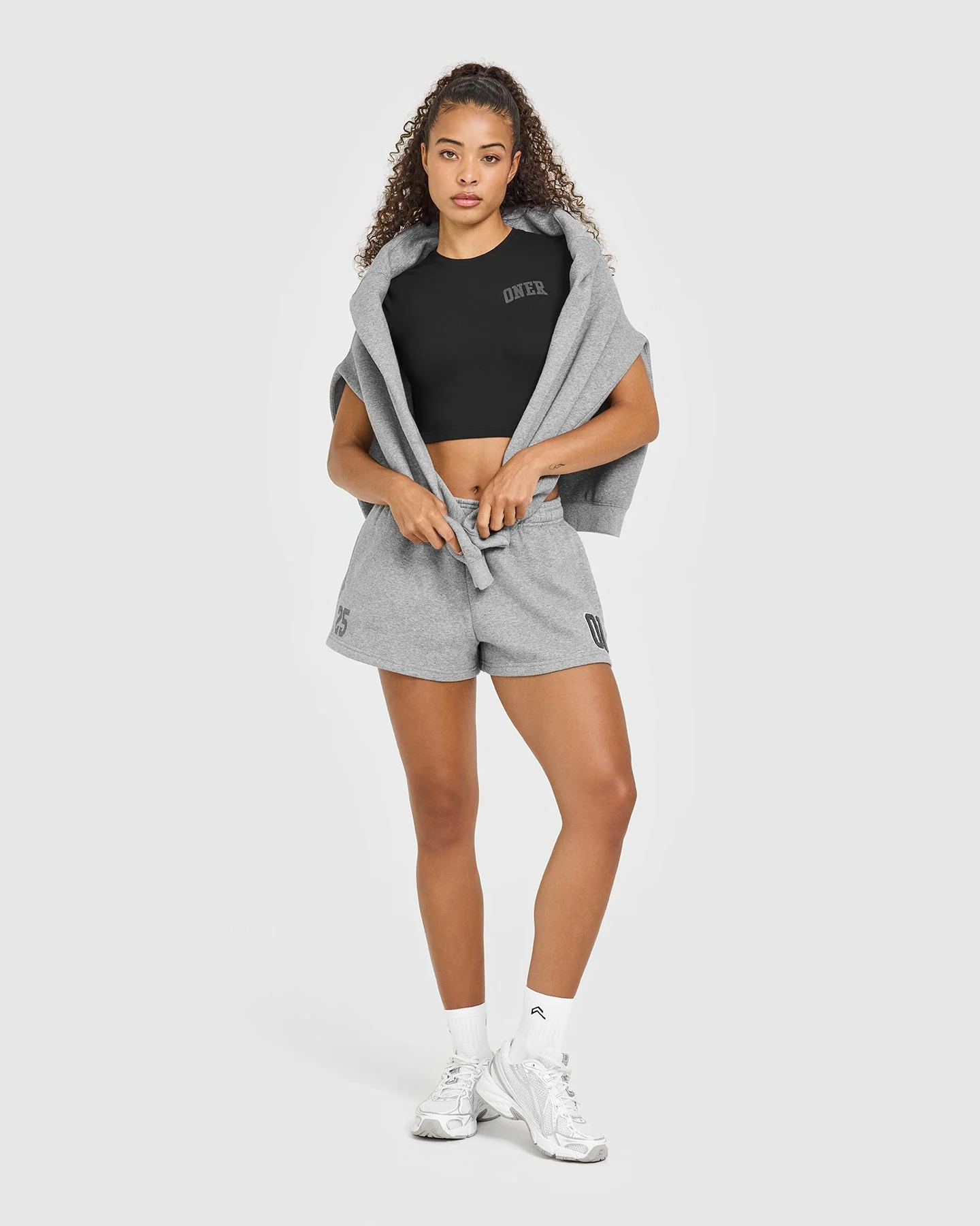 Foundations Oversized Oner 25 Shorts | Charcoal Marl - Image 3