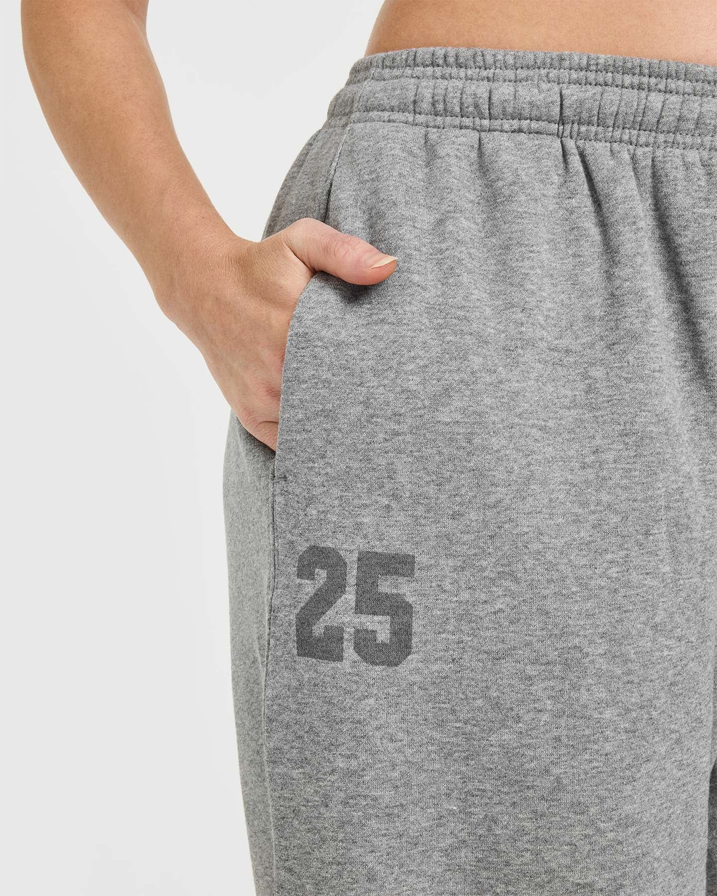 Foundations Oversized Oner 25 Straight Leg Joggers | Charcoal Marl - Image 5