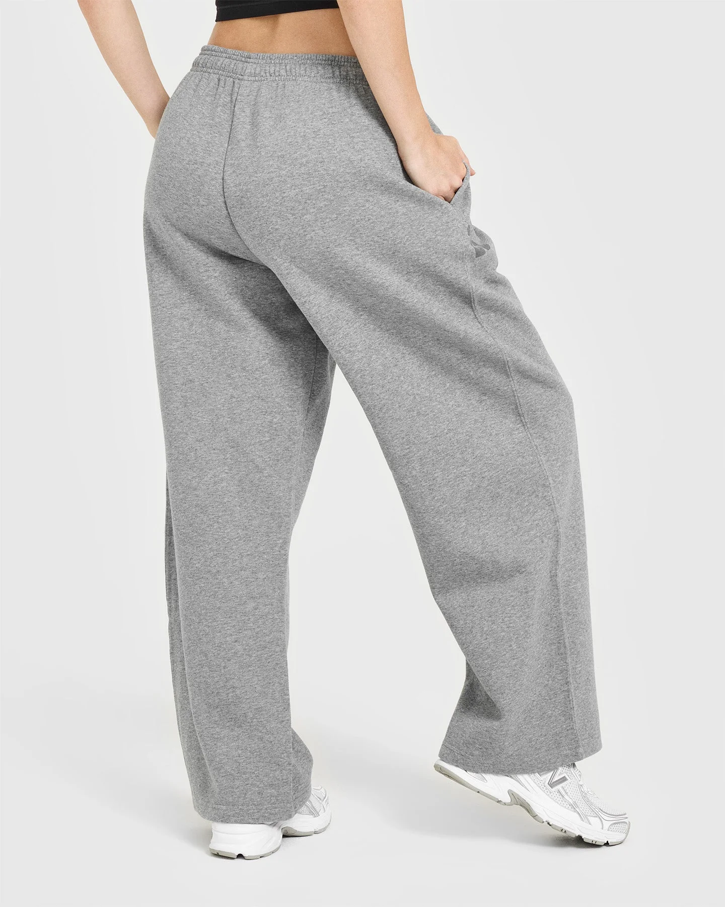 Foundations Oversized Oner 25 Straight Leg Joggers | Charcoal Marl - Image 7