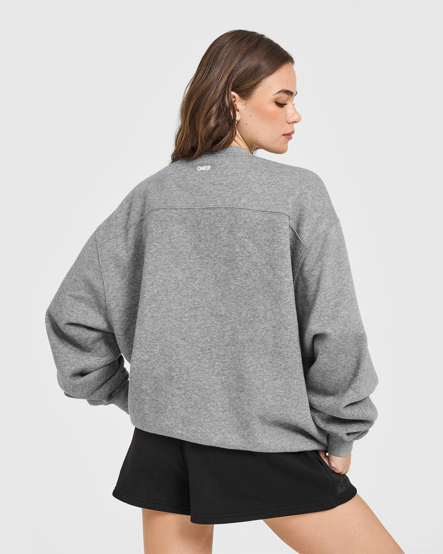 Foundations Oversized Oner 25 Sweatshirt | Charcoal Marl - Image 2