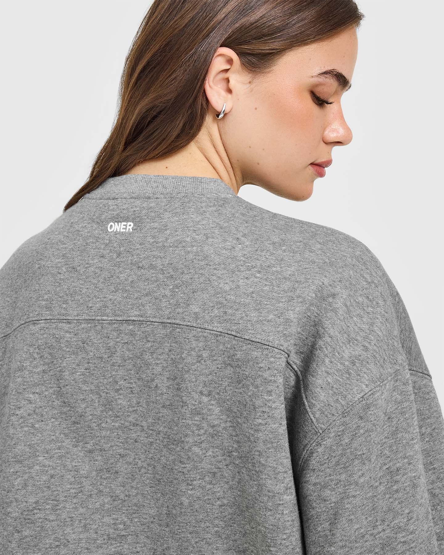 Foundations Oversized Oner 25 Sweatshirt | Charcoal Marl - Image 4