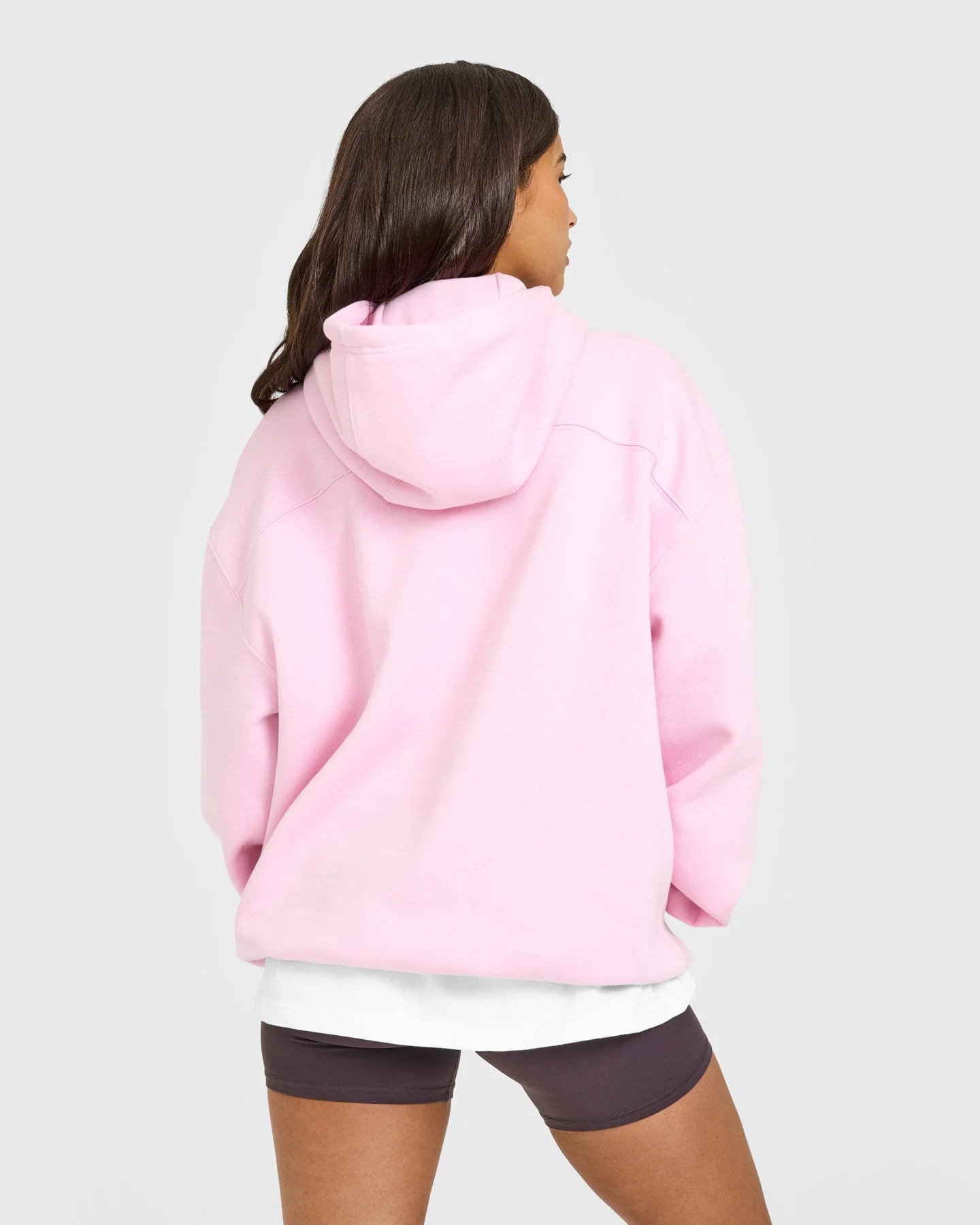 Foundations Oversized Oner Girlfriend Hoodie | Chalk Pink - Image 5