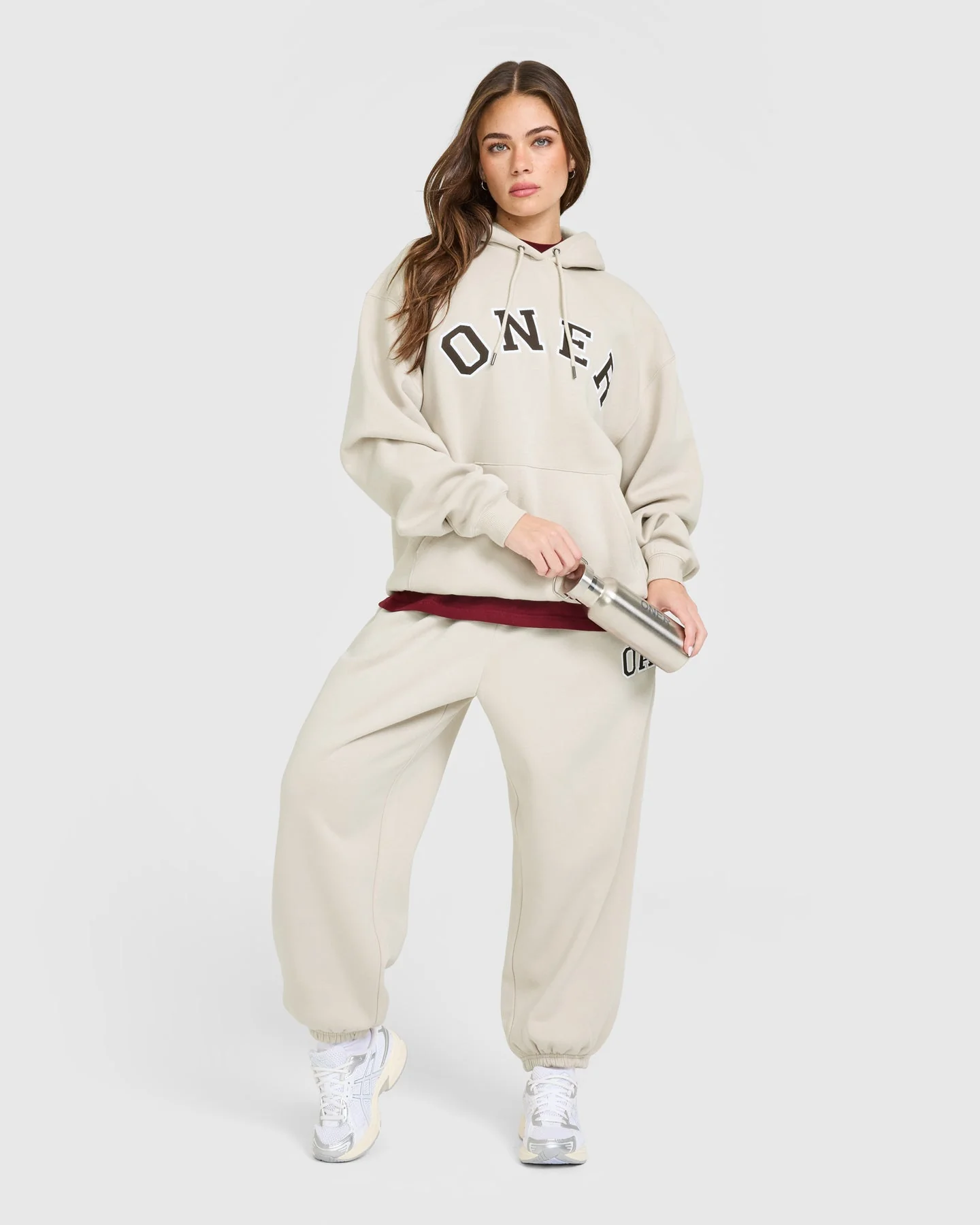 Foundations Oversized Oner Girlfriend Joggers | Sand - Image 3