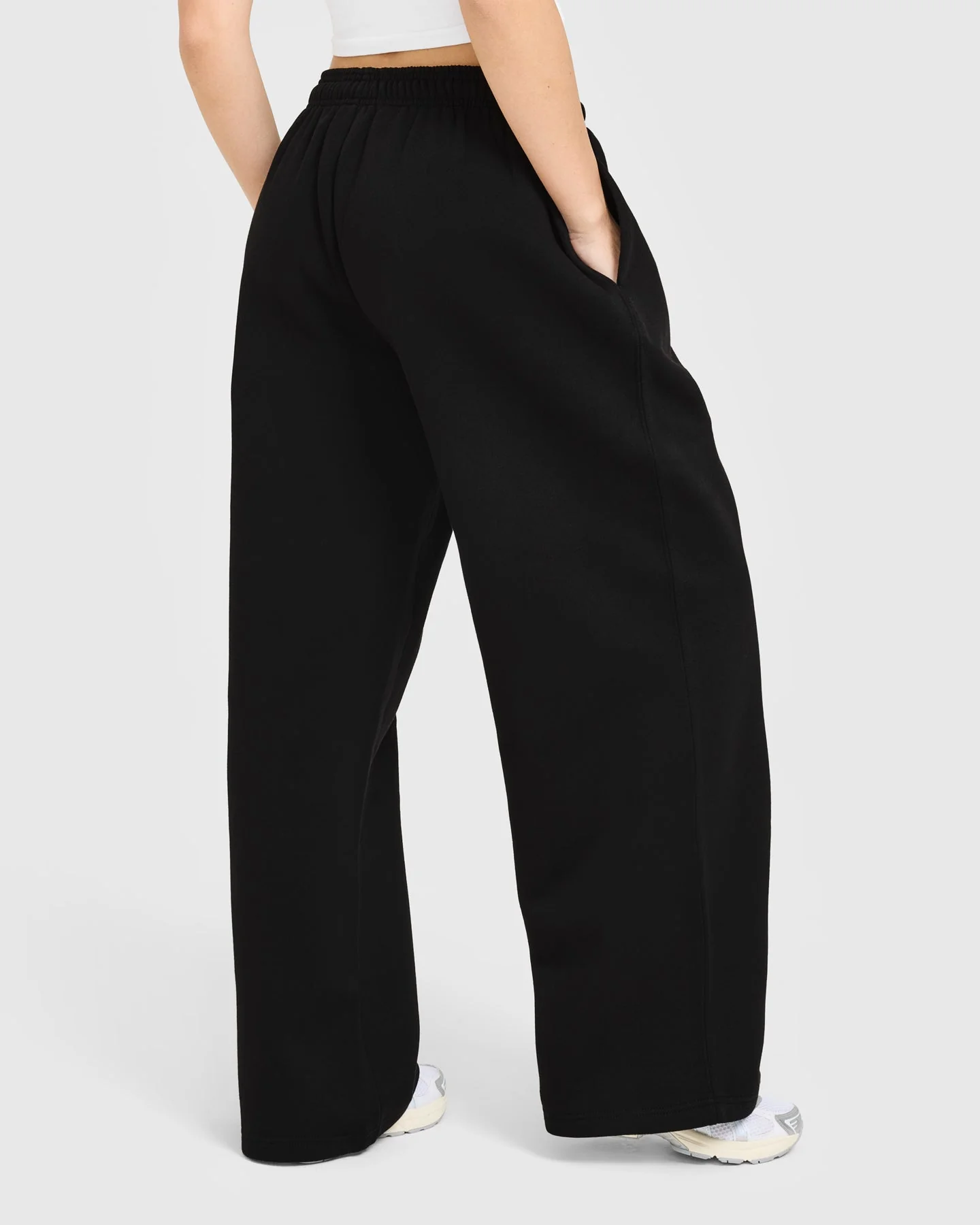 Foundations Oversized Oner Girlfriend Straight Leg Joggers | Black - Image 2