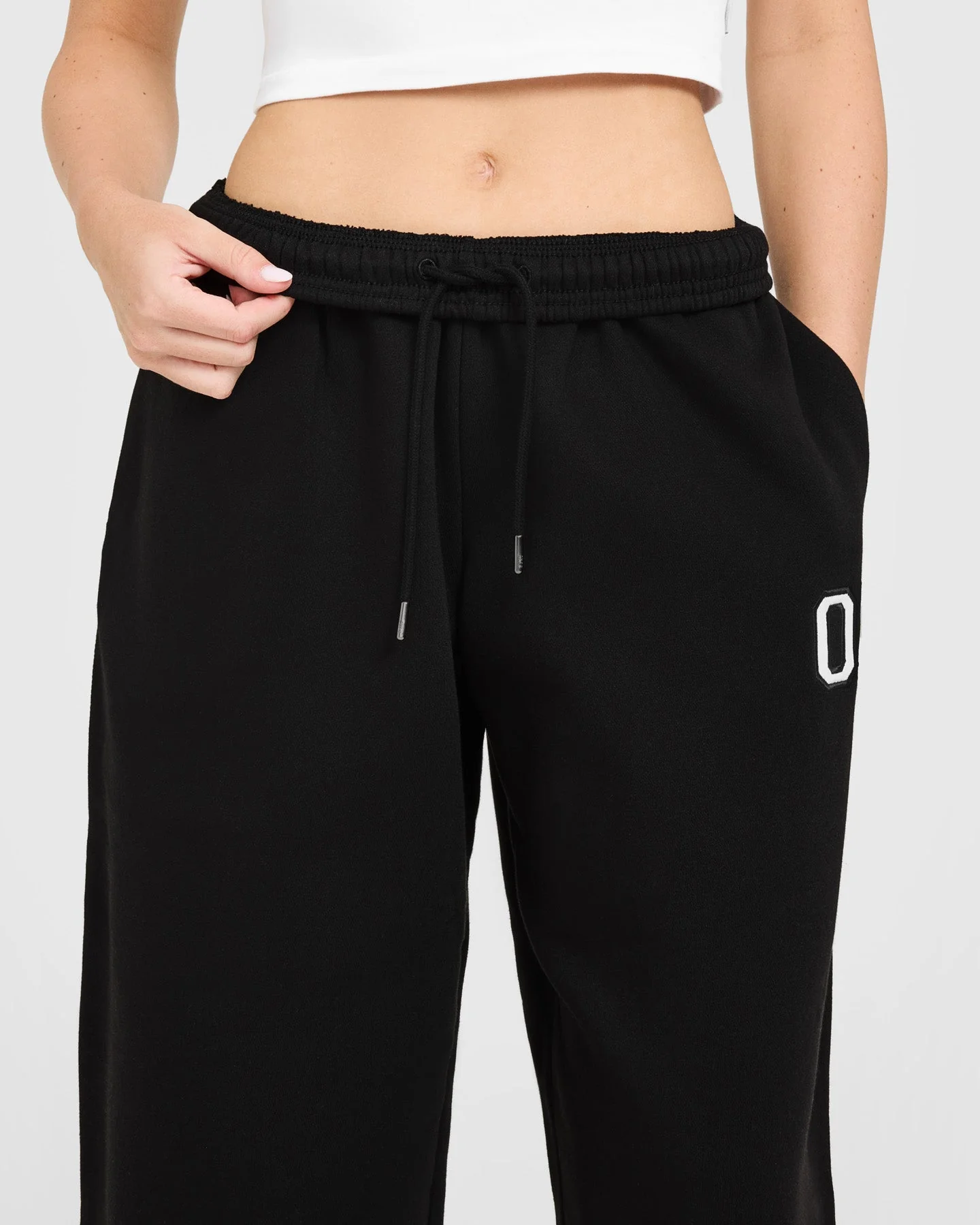 Foundations Oversized Oner Girlfriend Straight Leg Joggers | Black - Image 6