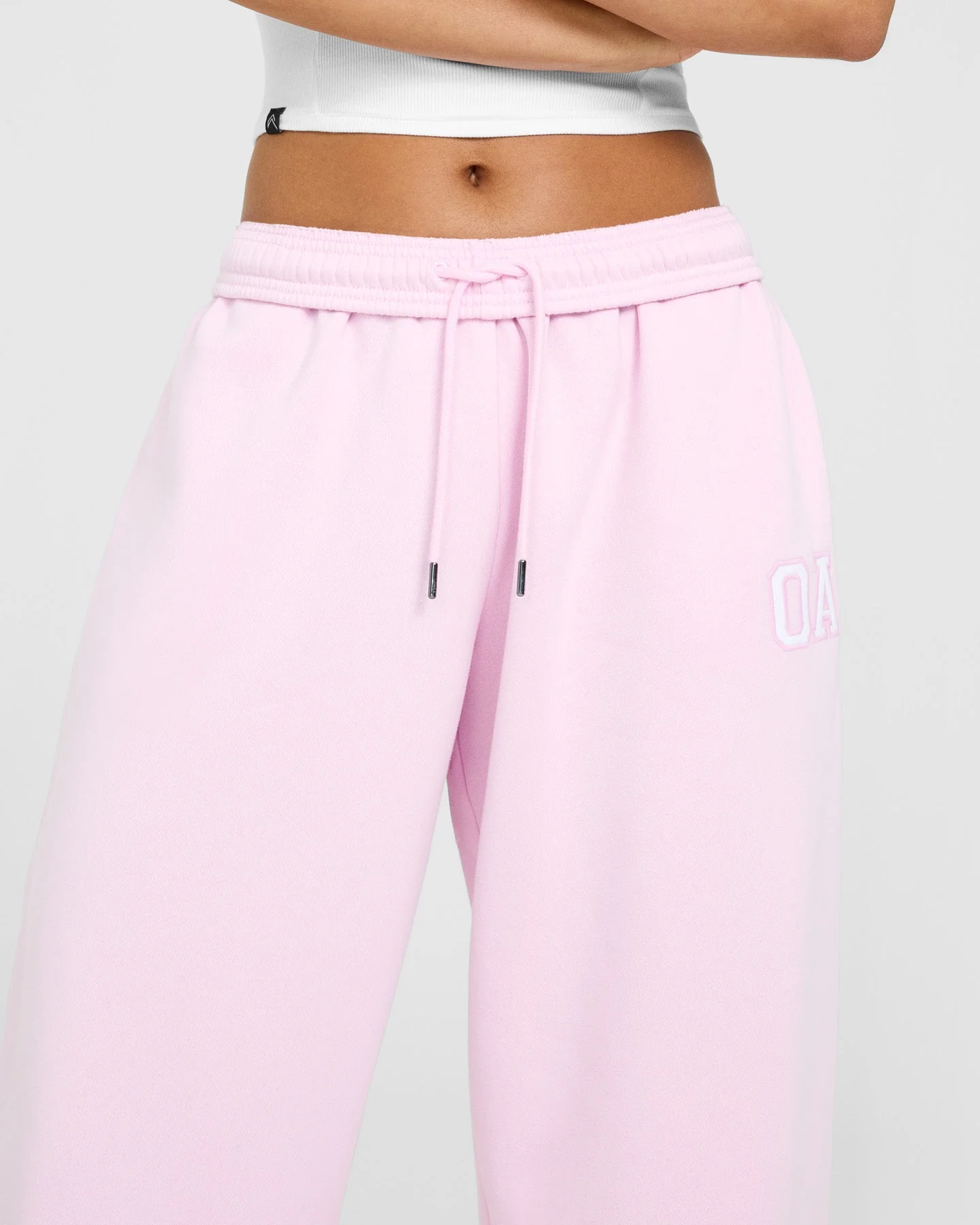 Foundations Oversized Oner Girlfriend Straight Leg Joggers | Chalk Pink - Image 6