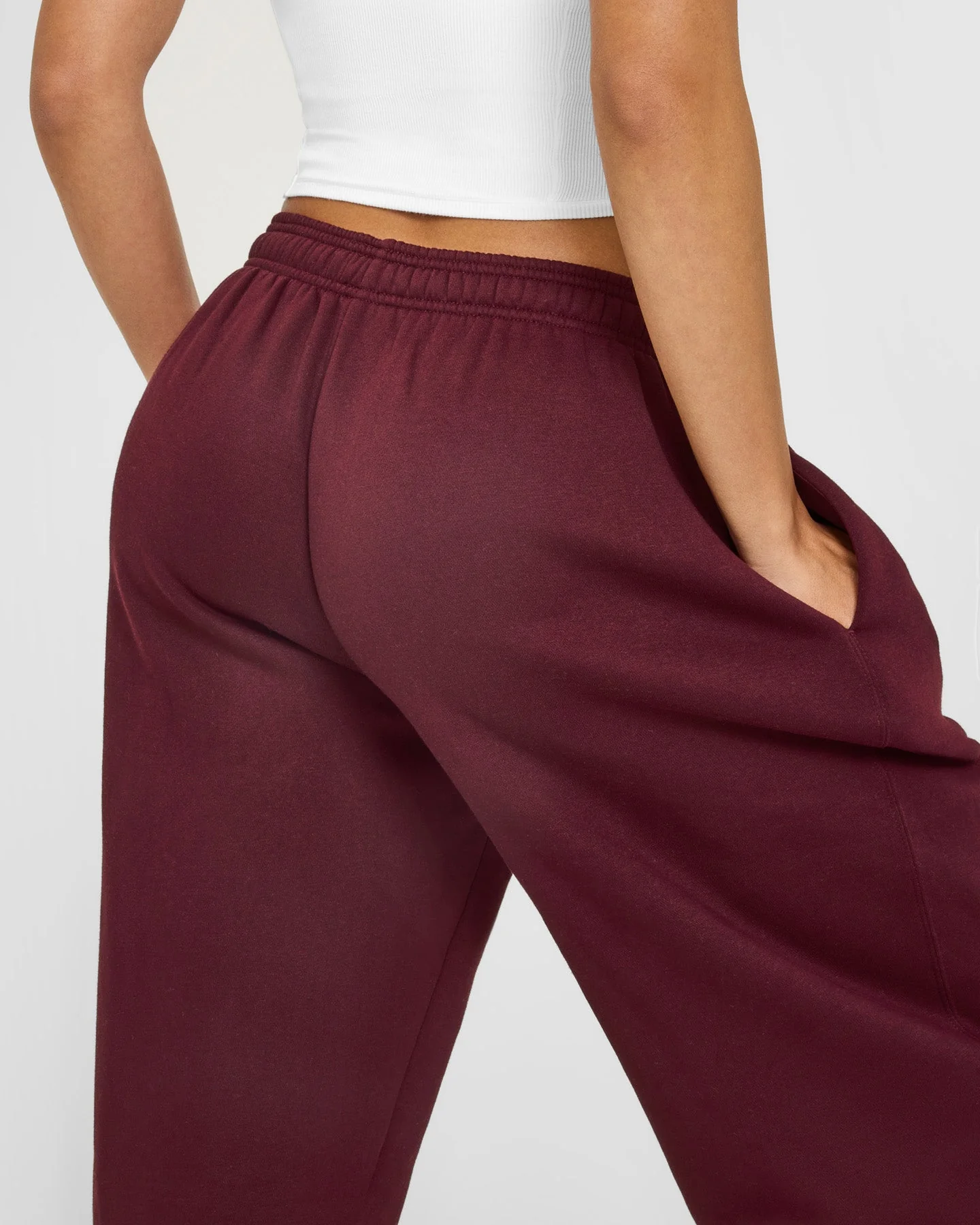 Foundations Oversized Oner Girlfriend Straight Leg Joggers | Rosewood - Image 7