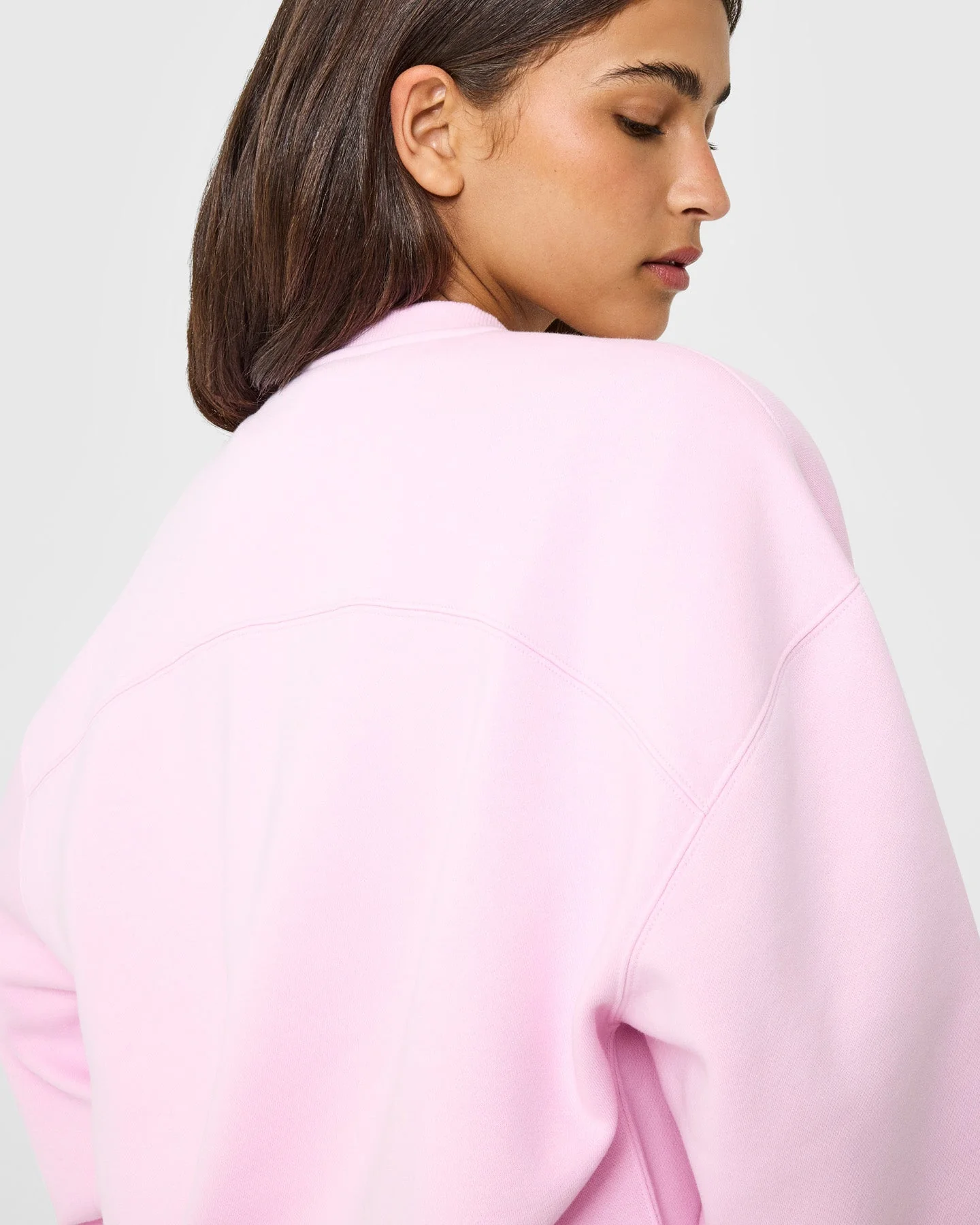Foundations Oversized Oner Girlfriend Sweatshirt | Chalk Pink - Image 4
