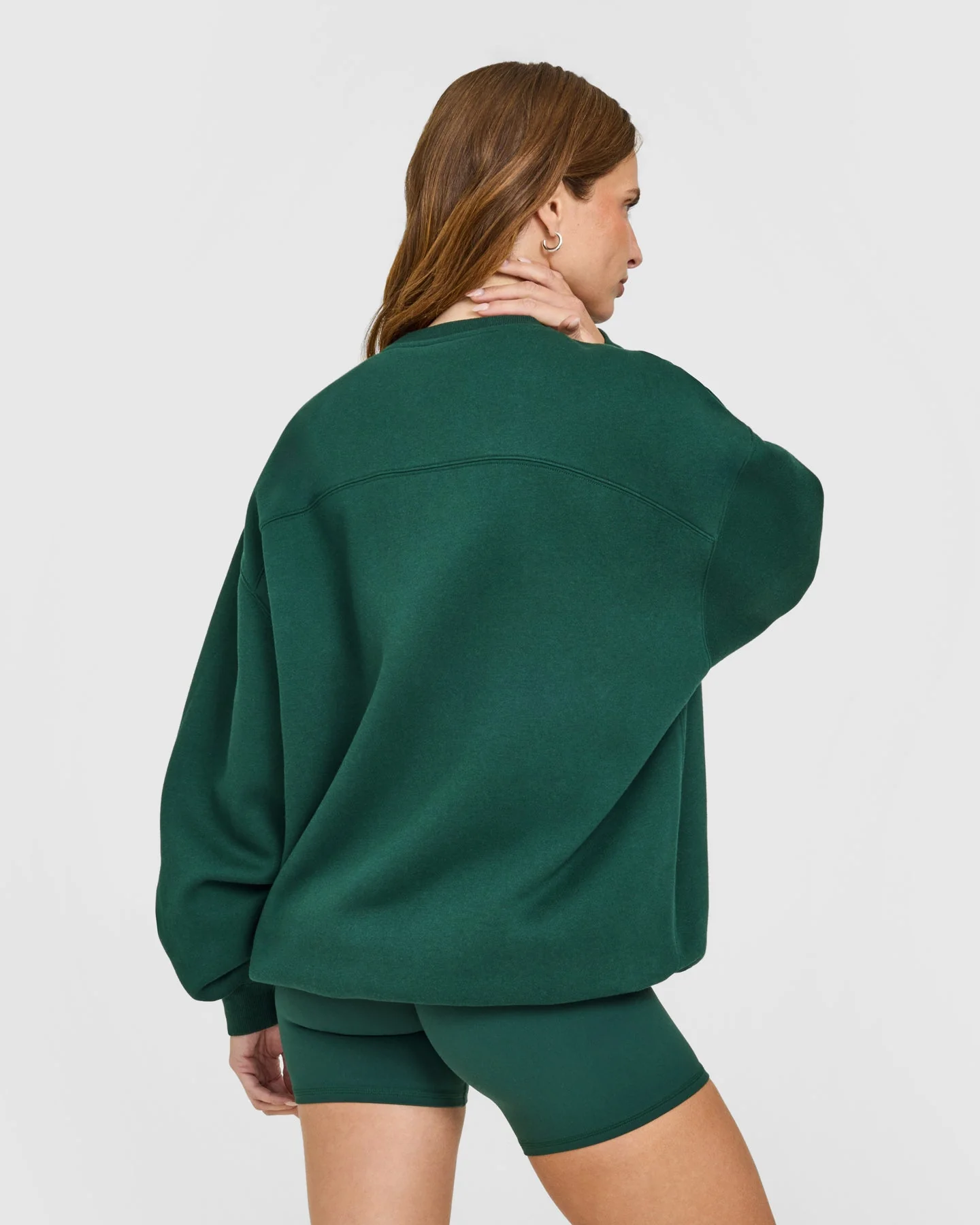 Foundations Oversized Oner Girlfriend Sweatshirt | Racing Green - Image 2
