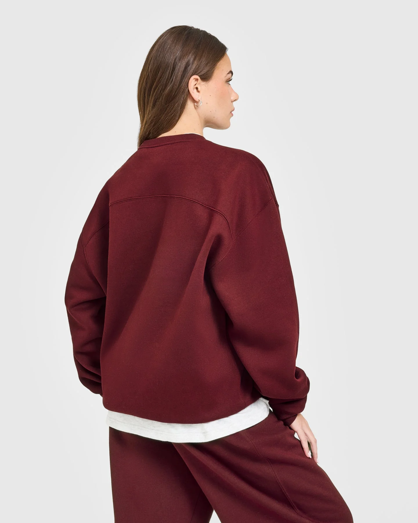 Foundations Oversized Oner Girlfriend Sweatshirt | Rosewood - Image 6