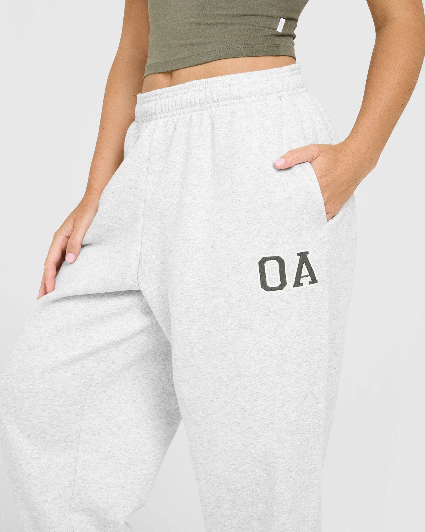 Foundations Oversized Oner Joggers | Light Grey Marl - Image 6
