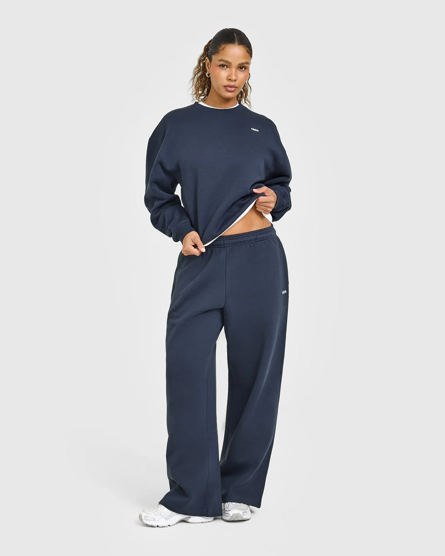 Foundations Oversized Straight Leg Joggers | True Blue - Image 3