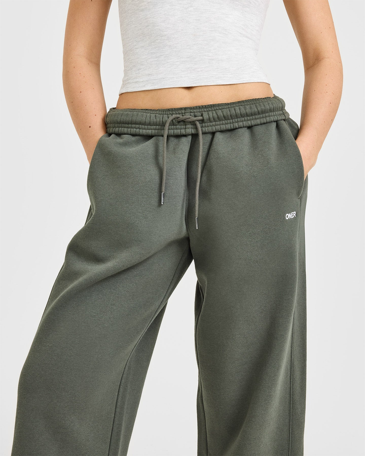 Foundations Straight Leg Joggers | Dark Khaki - Image 5