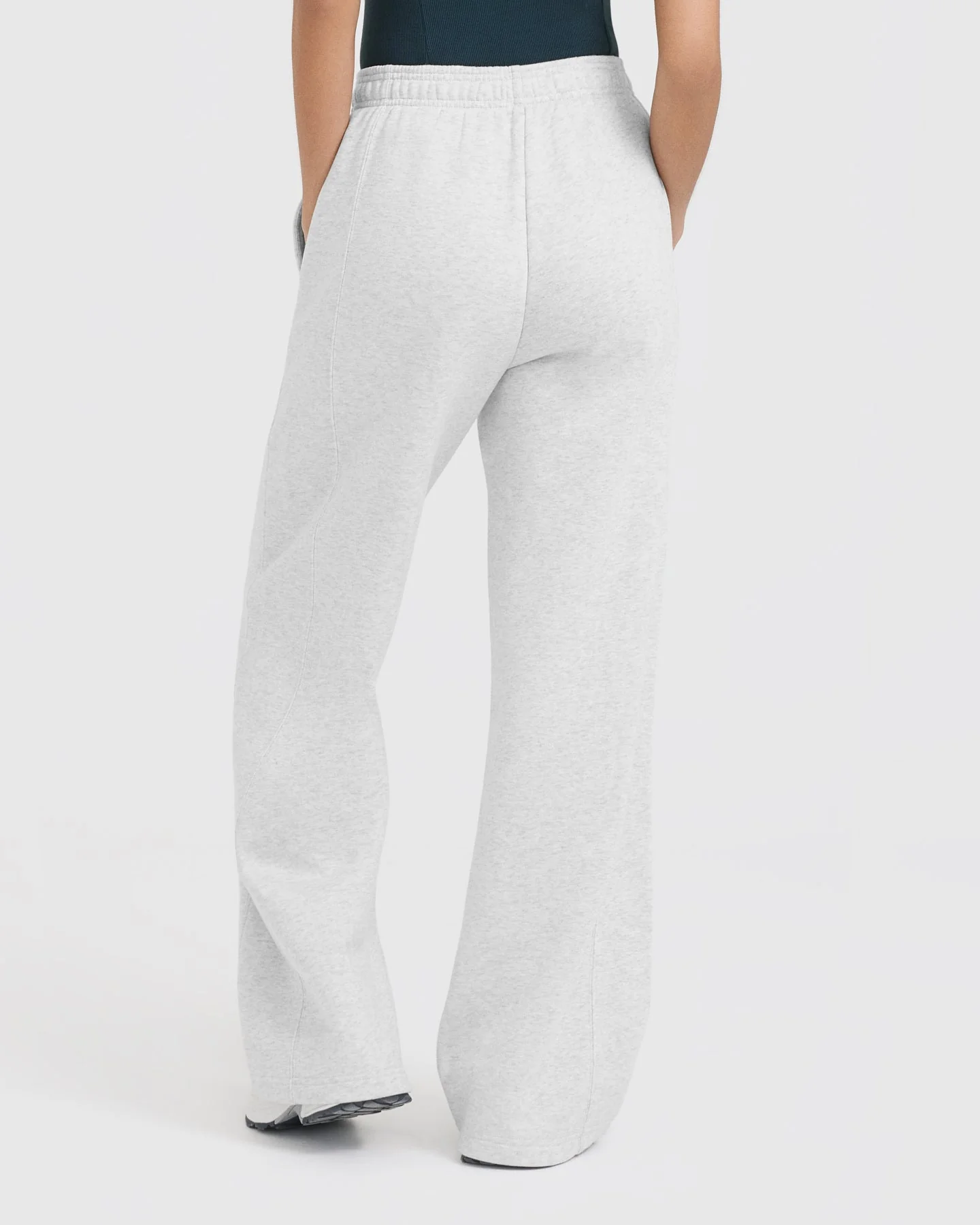 Foundations Straight Leg Joggers | Light Grey Marl - Image 2