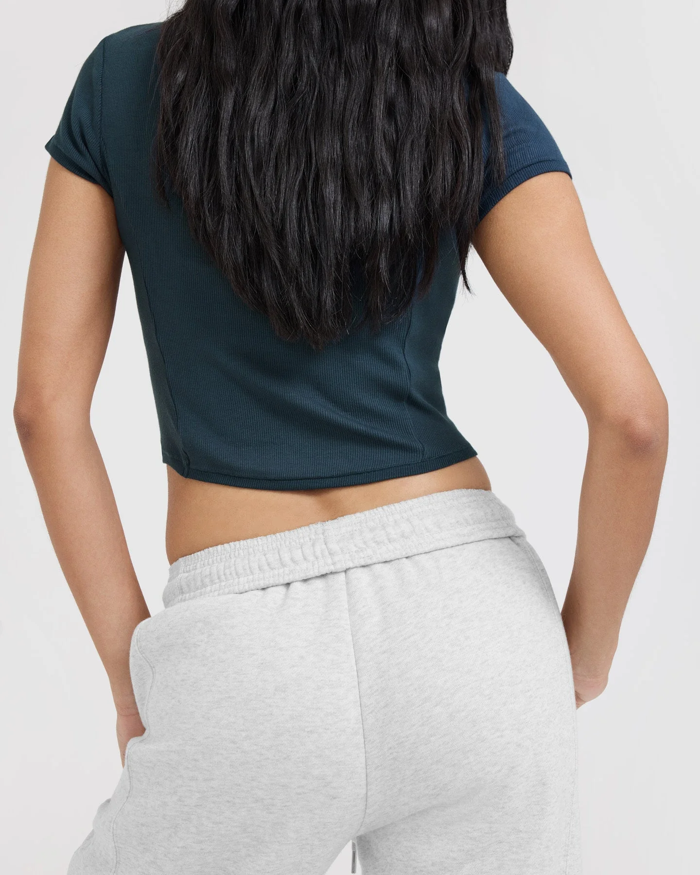 Foundations Straight Leg Joggers | Light Grey Marl - Image 6
