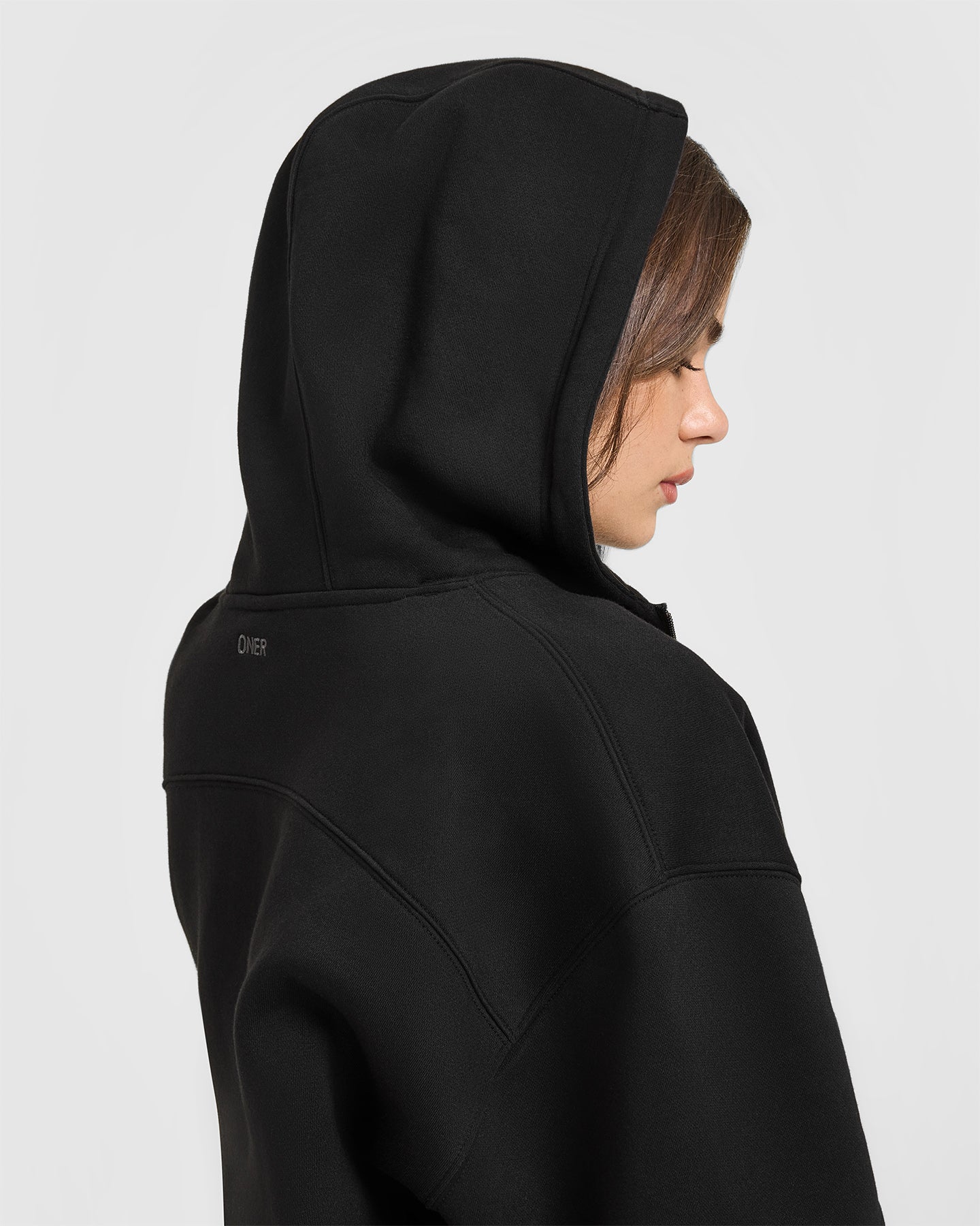 Foundations Zip Through Hoodie | Black - Image 4