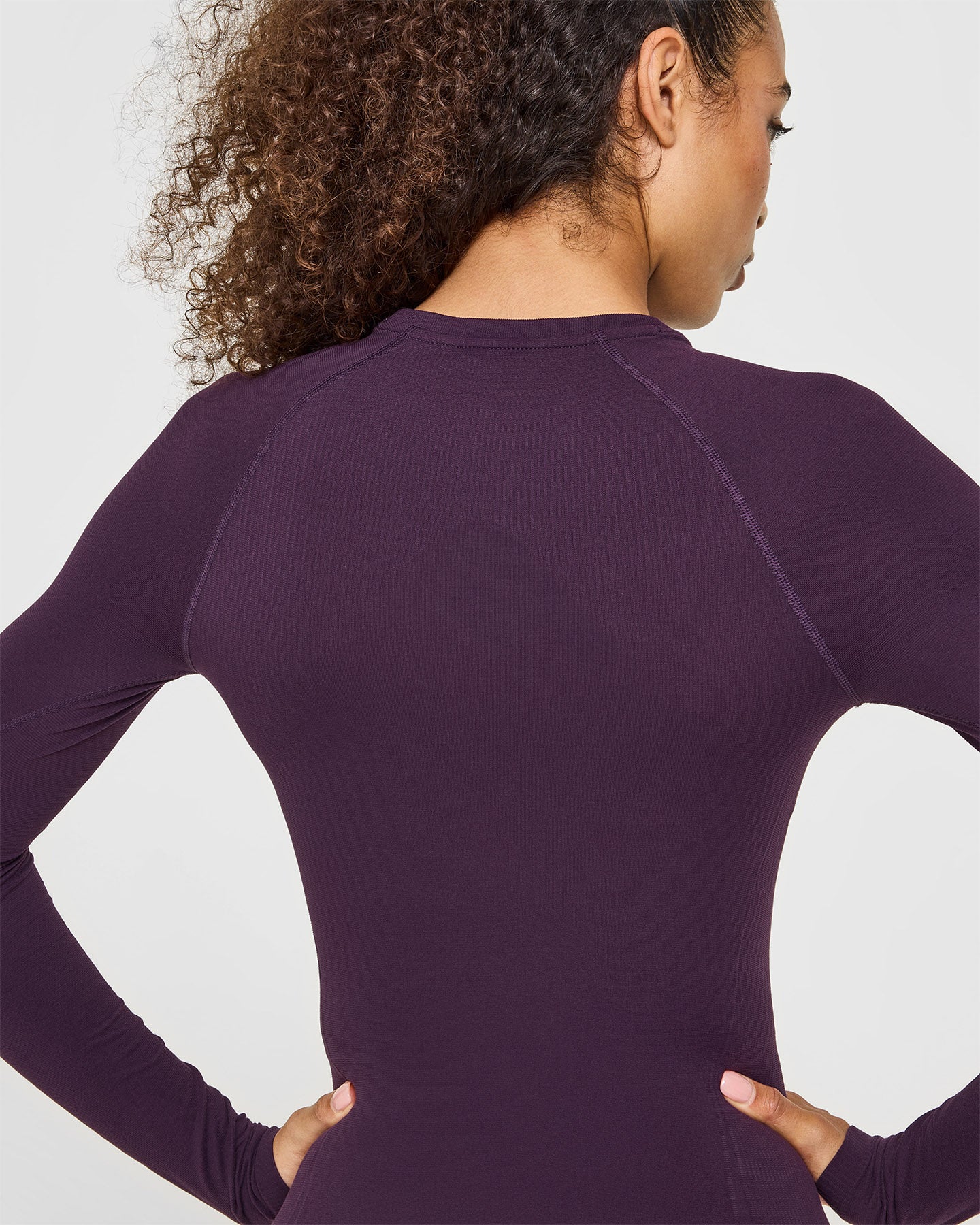 Go To Seamless Fitted Long Sleeve Top | Blackberry Purple - Image 4