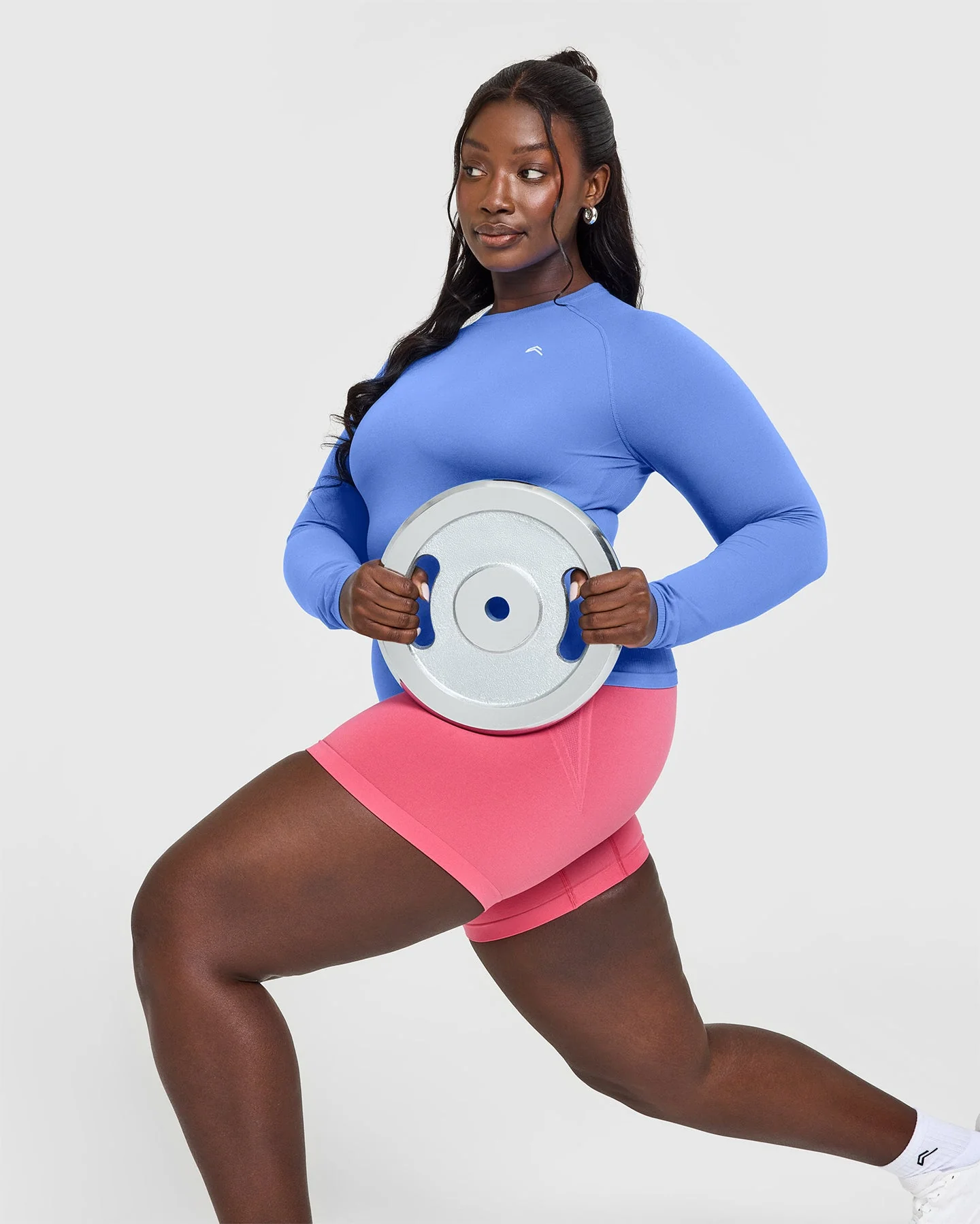 Go To Seamless Fitted Long Sleeve Top | Light Glaucous Blue - Image 5