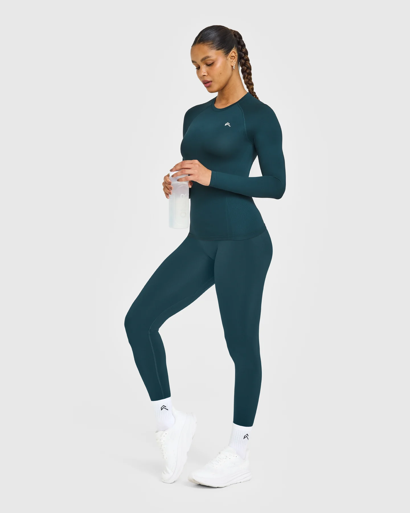 Go To Seamless Fitted Long Sleeve Top | Oil Blue - Image 3
