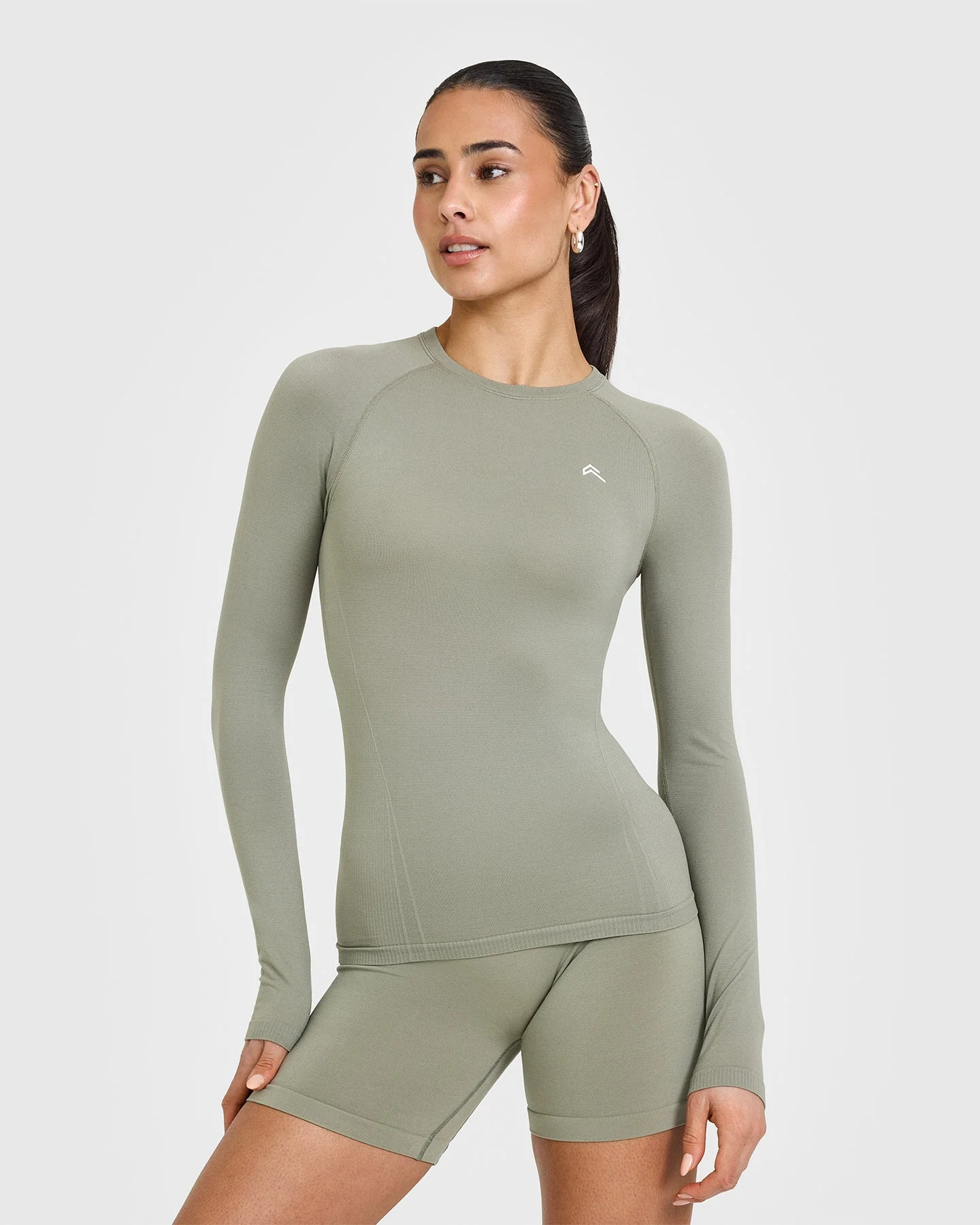 Go To Seamless Fitted Long Sleeve Top | Soft Sage Green