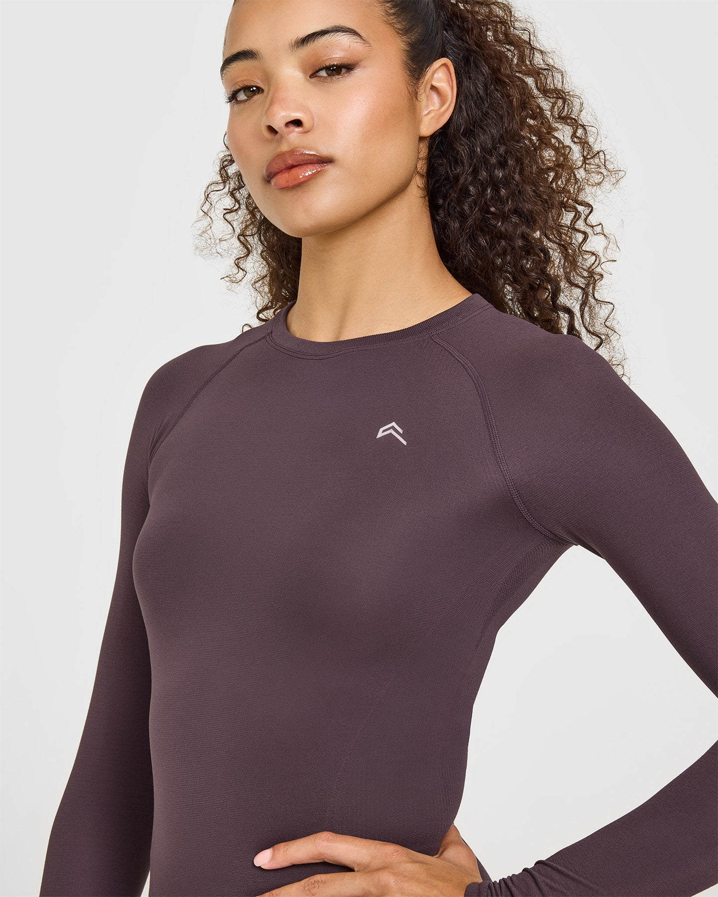 Go To Seamless Fitted Long Sleeve Top | Umber Brown - Image 4