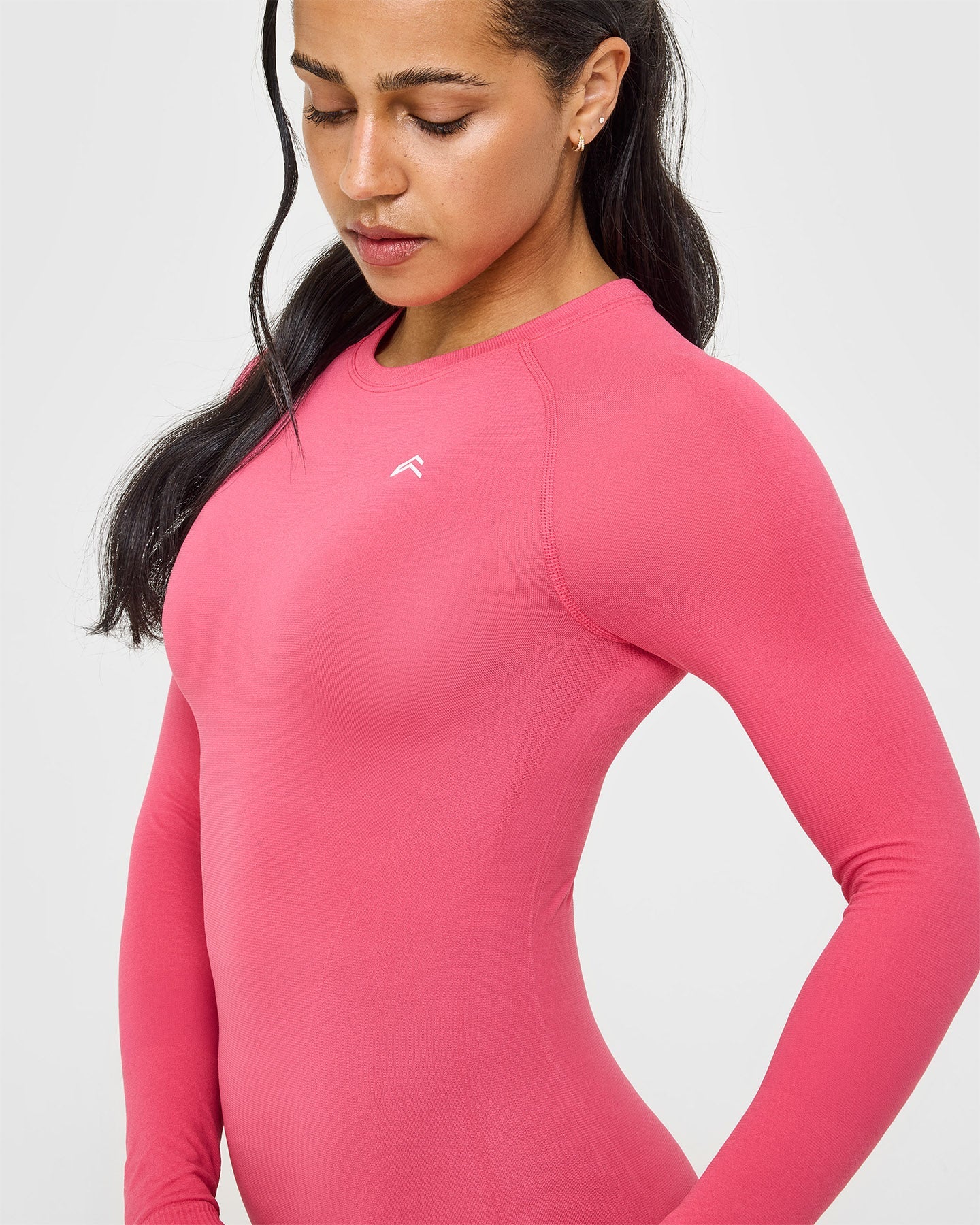 Go To Seamless Fitted Long Sleeve Top | Velvet Pink - Image 5