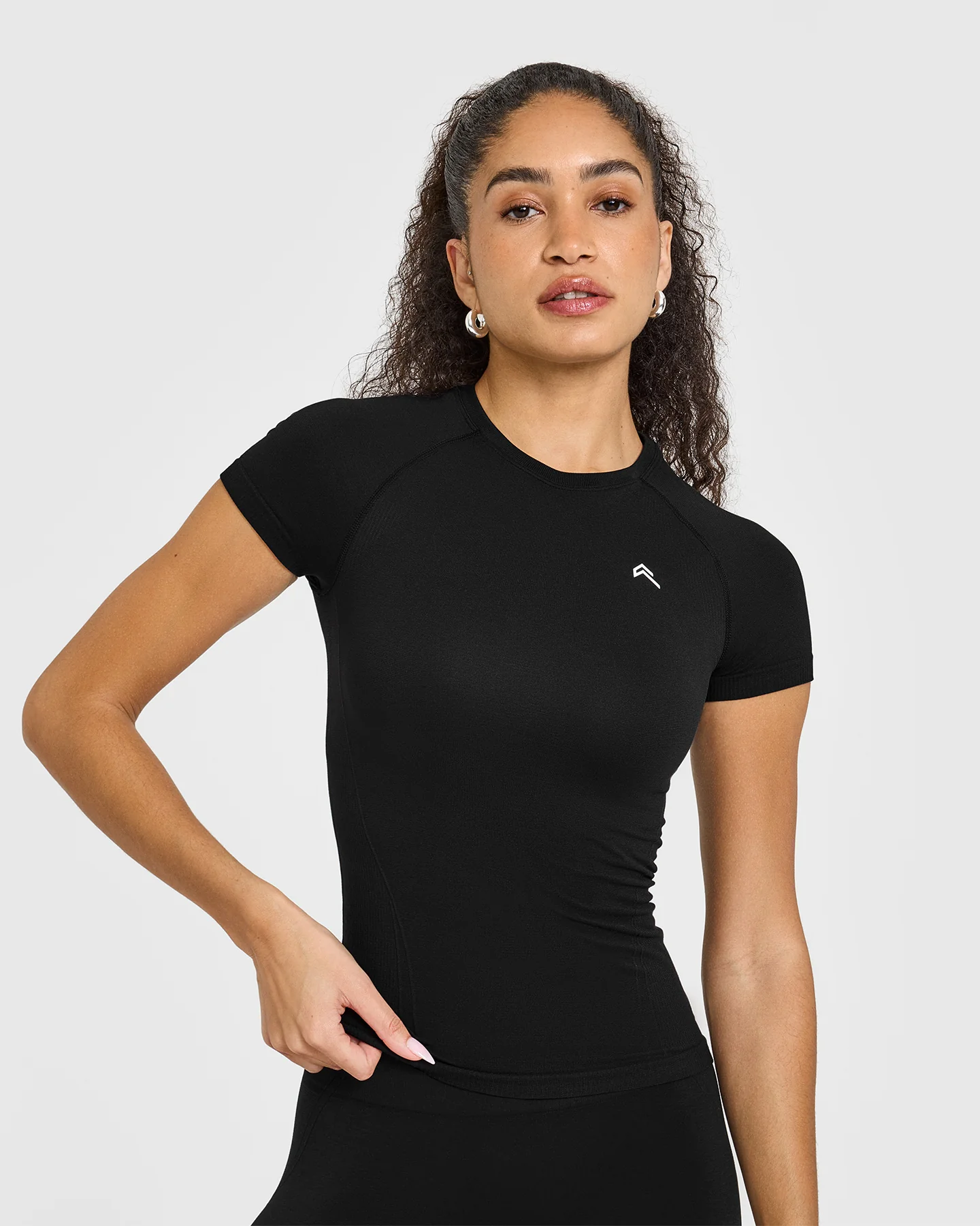 Go To Seamless Fitted Top | Black - Image 4