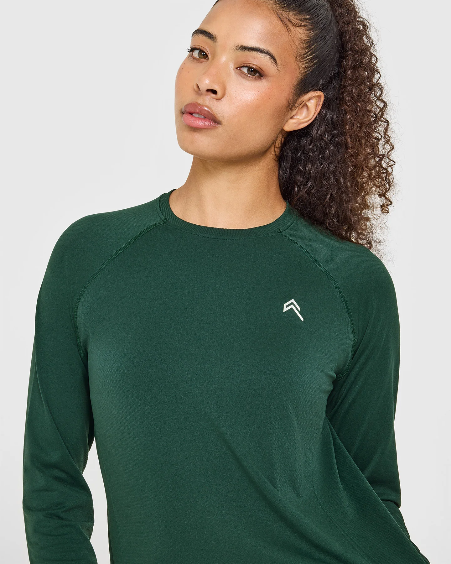 Go To Seamless Loose Long Sleeve Top | Racing Green - Image 5