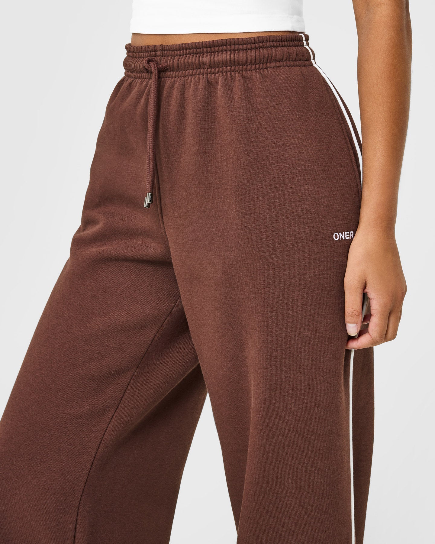 Jersey Tracksuit Straight Leg Joggers | Espresso Brown - Image 5