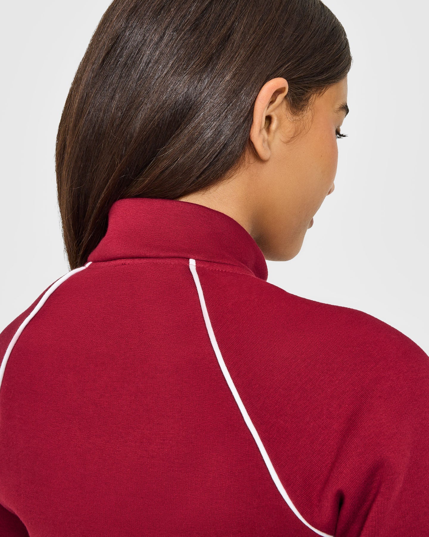 Jersey Tracksuit Zip Through Jacket | Ruby Red - Image 5