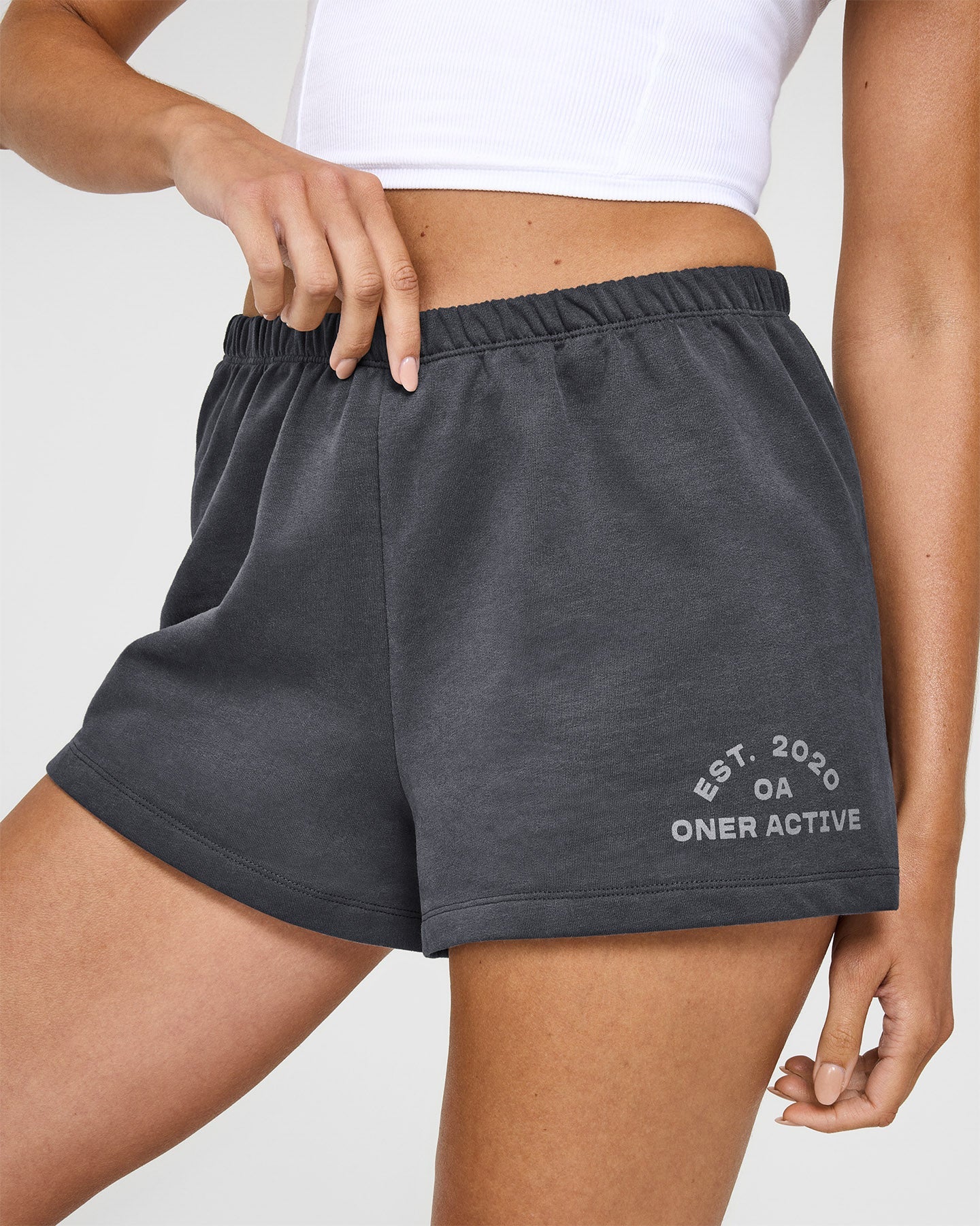 Lightweight Shorts with Graphic | Coal - Image 4