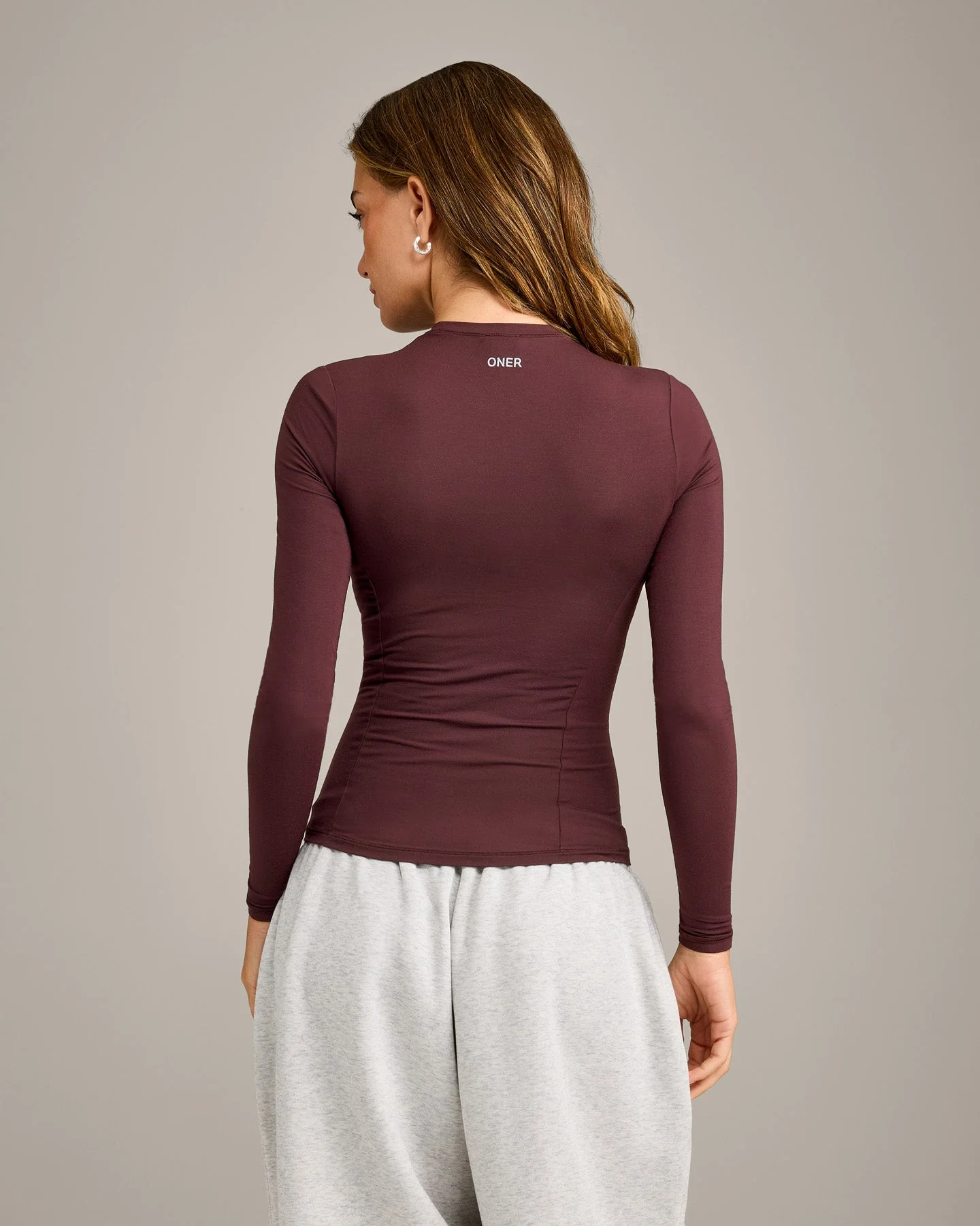 Mellow™ Motion Crew Neck Long Sleeve Top | Light Velvet Mocha - Image 6