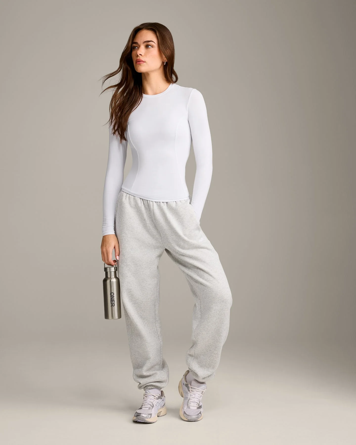 Mellow™ Motion Crew Neck Long Sleeve Top | White - Image 3