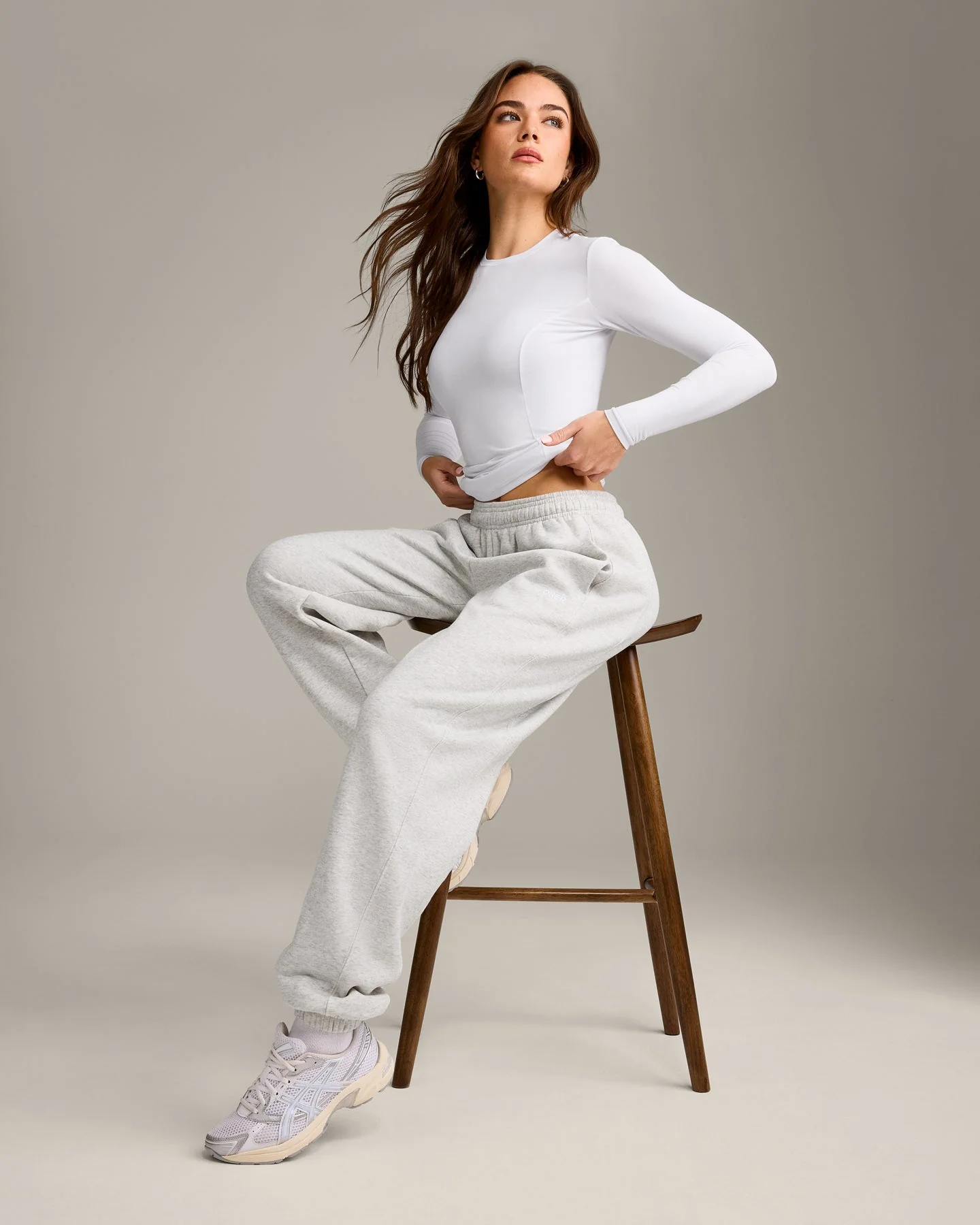 Mellow™ Motion Crew Neck Long Sleeve Top | White - Image 5