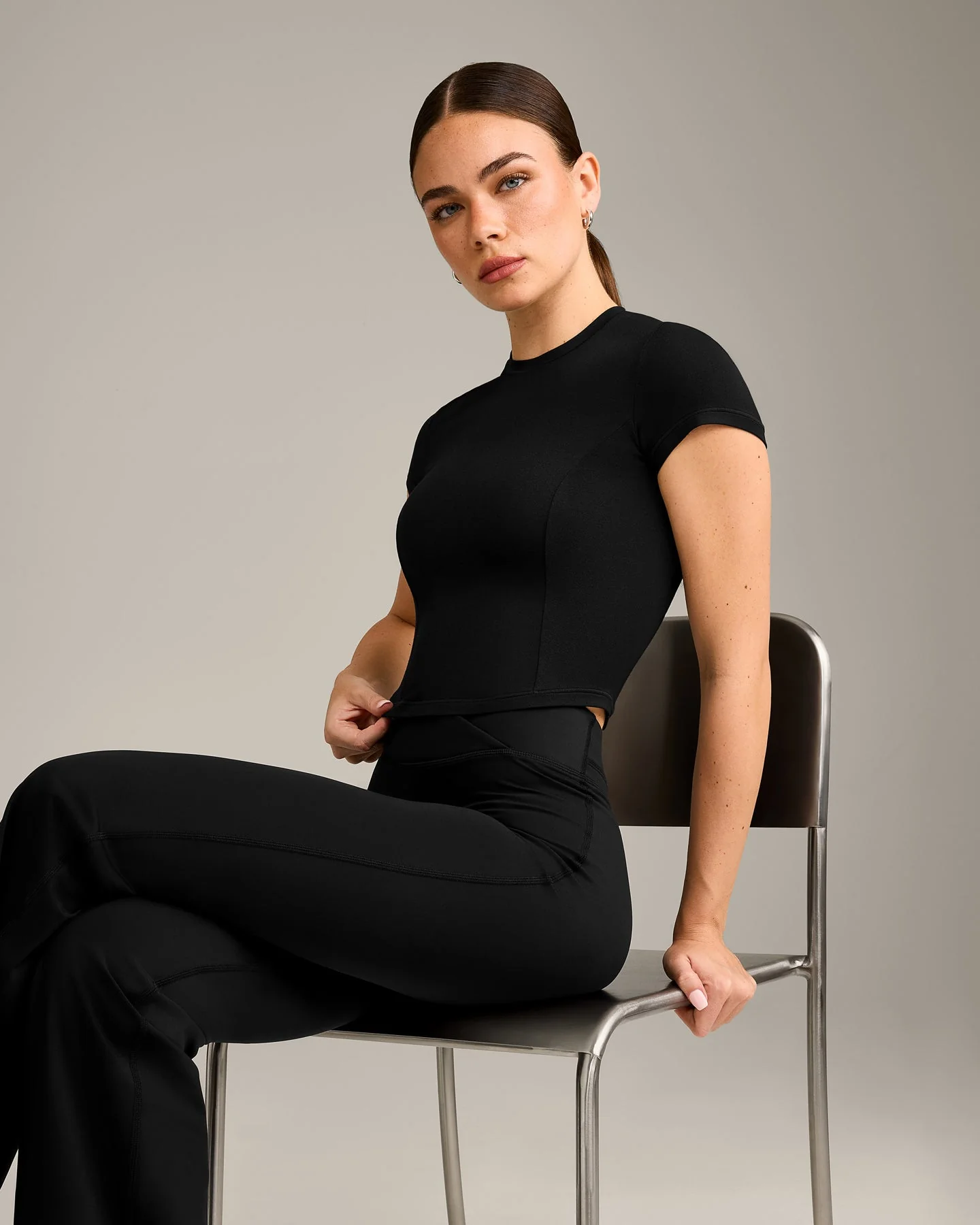 Mellow™ Motion Crew Neck Mid Top | Black - Image 6