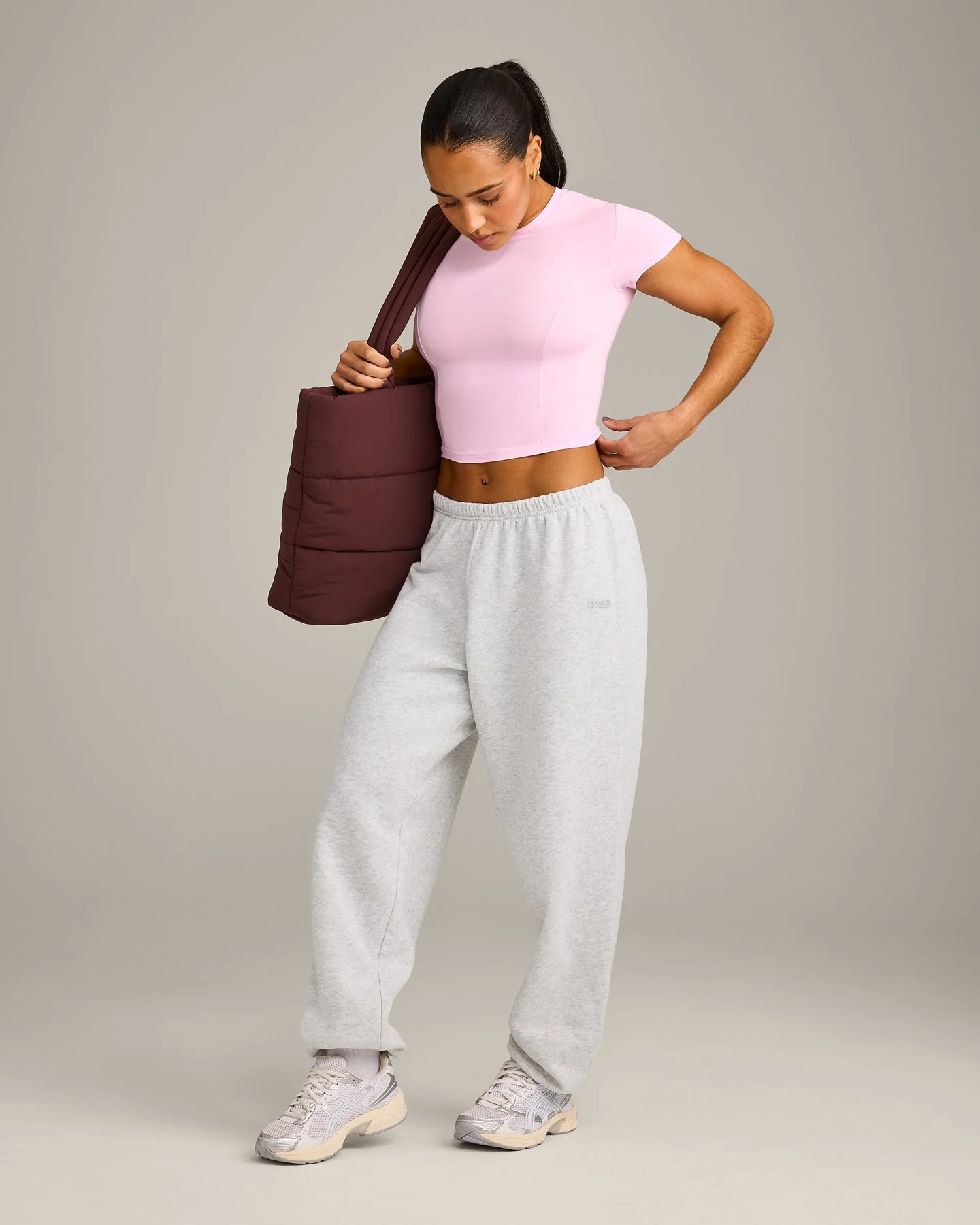 Mellow™ Motion Crew Neck Mid Top | Chalk Pink - Image 2