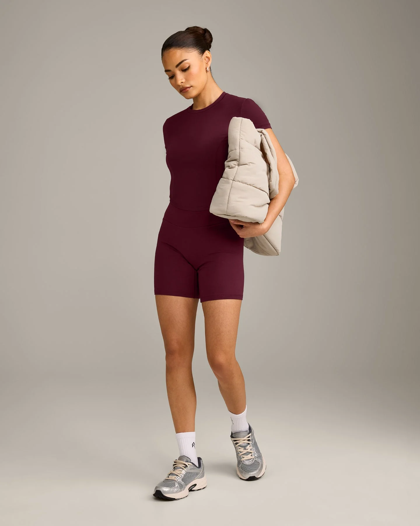 Mellow™ Motion Crew Neck Mid Top | Cherry Lacquer Purple - Image 3