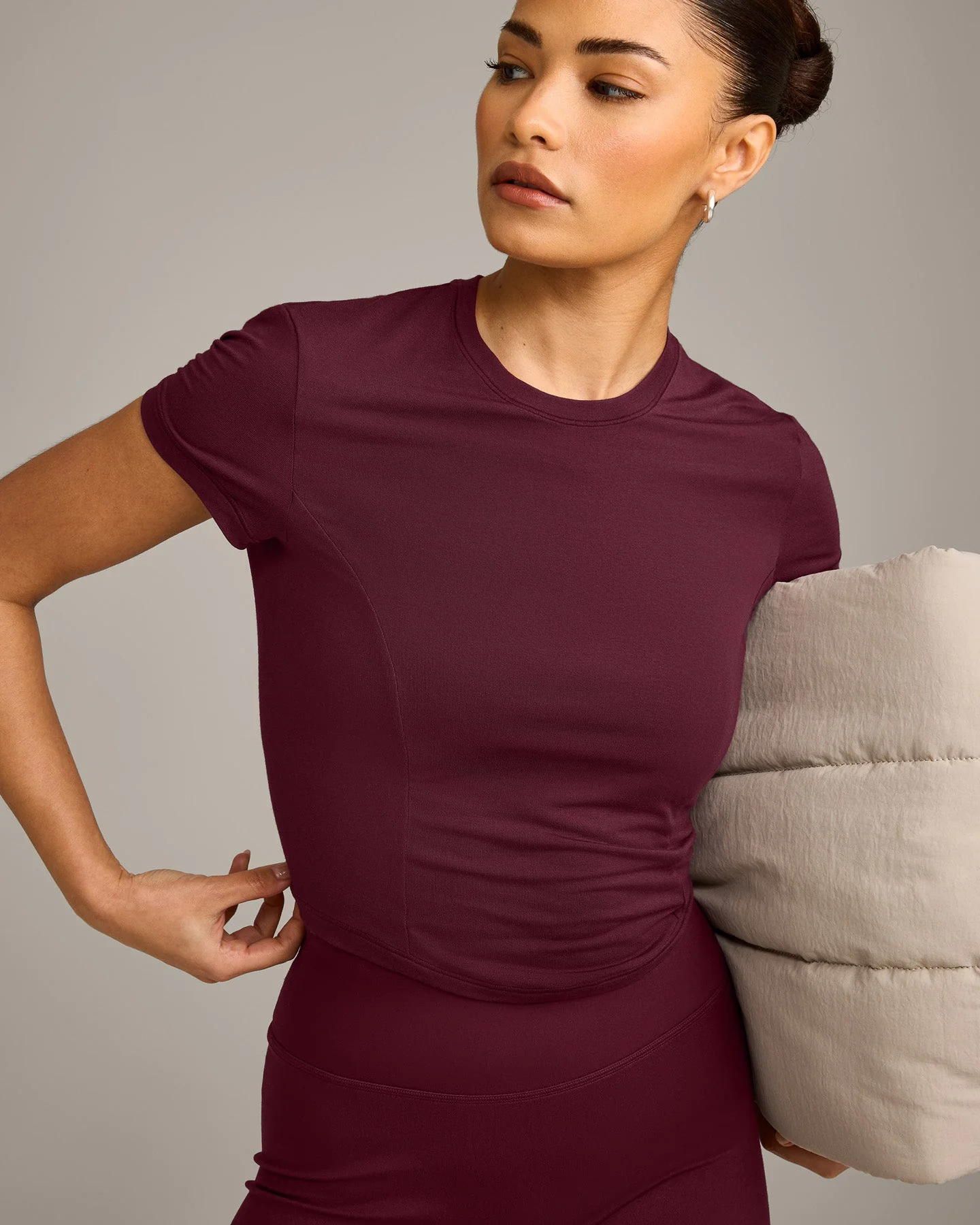 Mellow™ Motion Crew Neck Mid Top | Cherry Lacquer Purple - Image 4