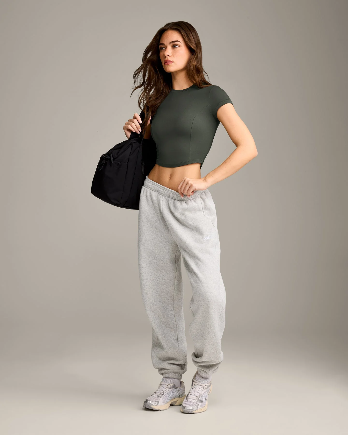 Mellow™ Motion Crew Neck Mid Top | Dark Khaki - Image 3